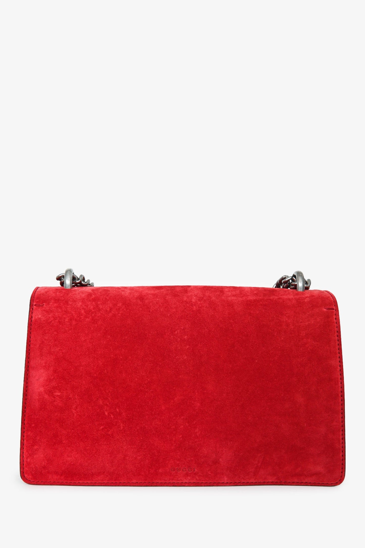 Gucci Red Suede 'Dionysus' Medium Shoulder Bag
