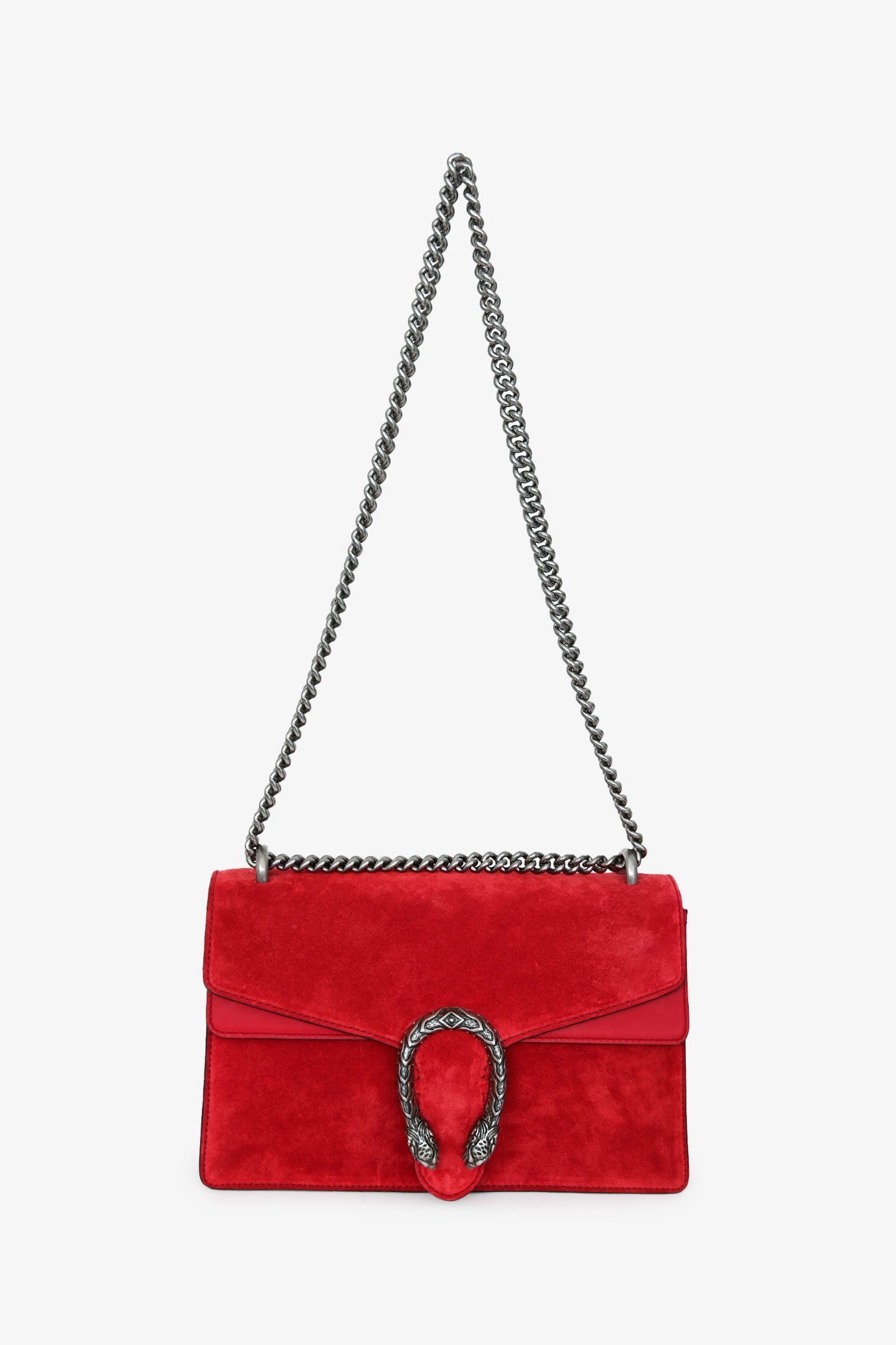 Gucci Red Suede 'Dionysus' Medium Shoulder Bag