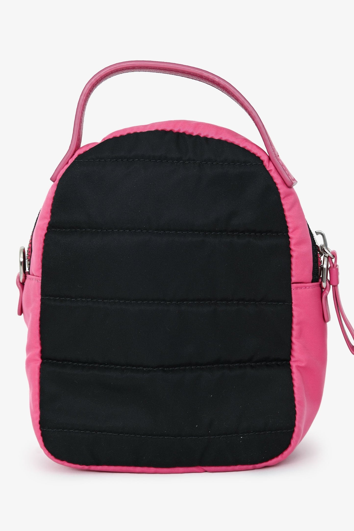 Moncler Pink Nylon Quilted Mini Crossbody Bag