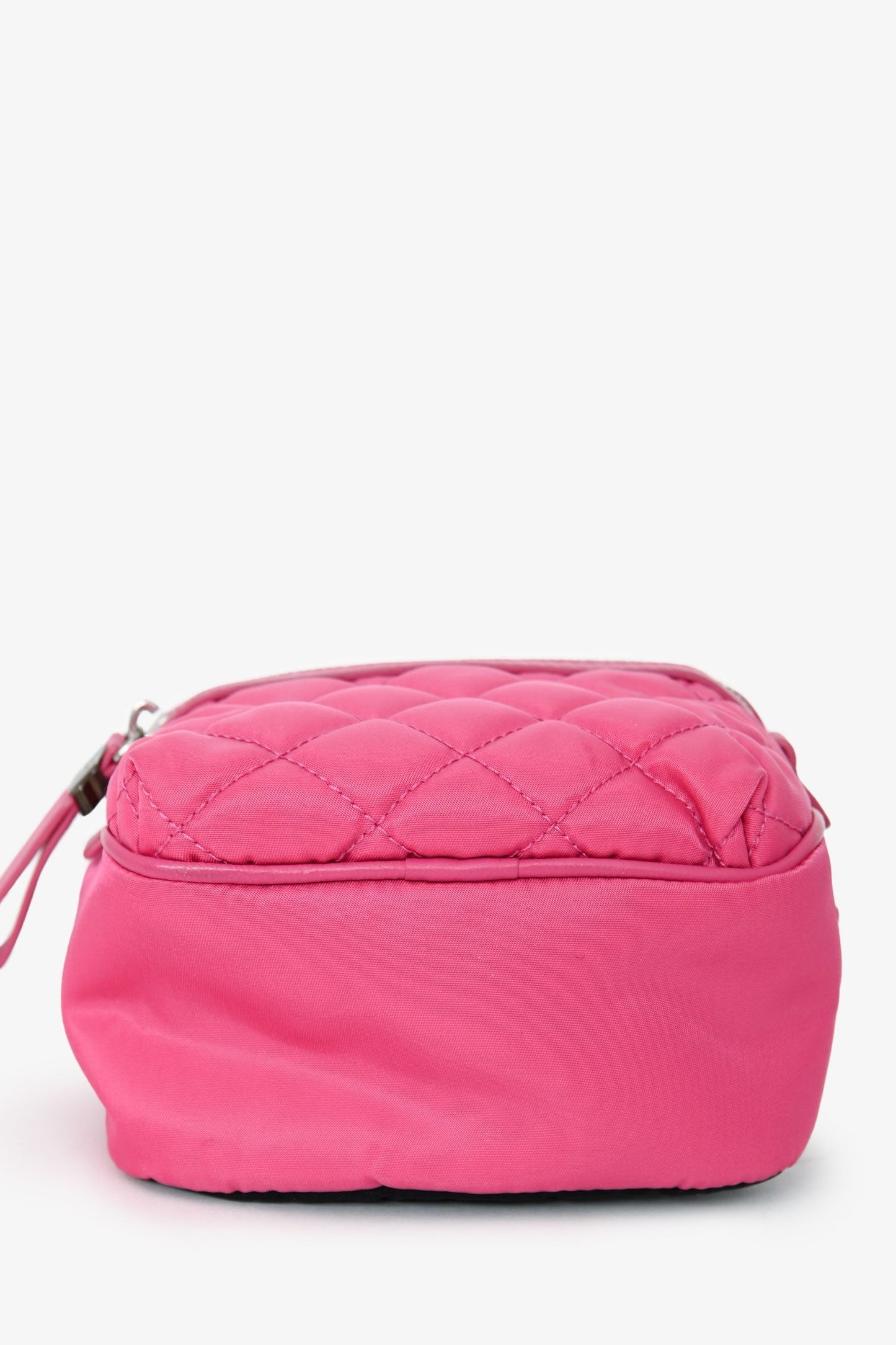 Moncler Pink Nylon Quilted Mini Crossbody Bag