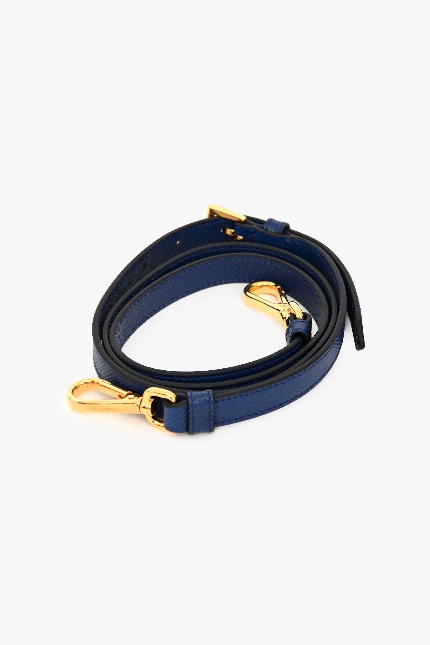 Prada Blue Saffiano Cuir Medium Double Tote