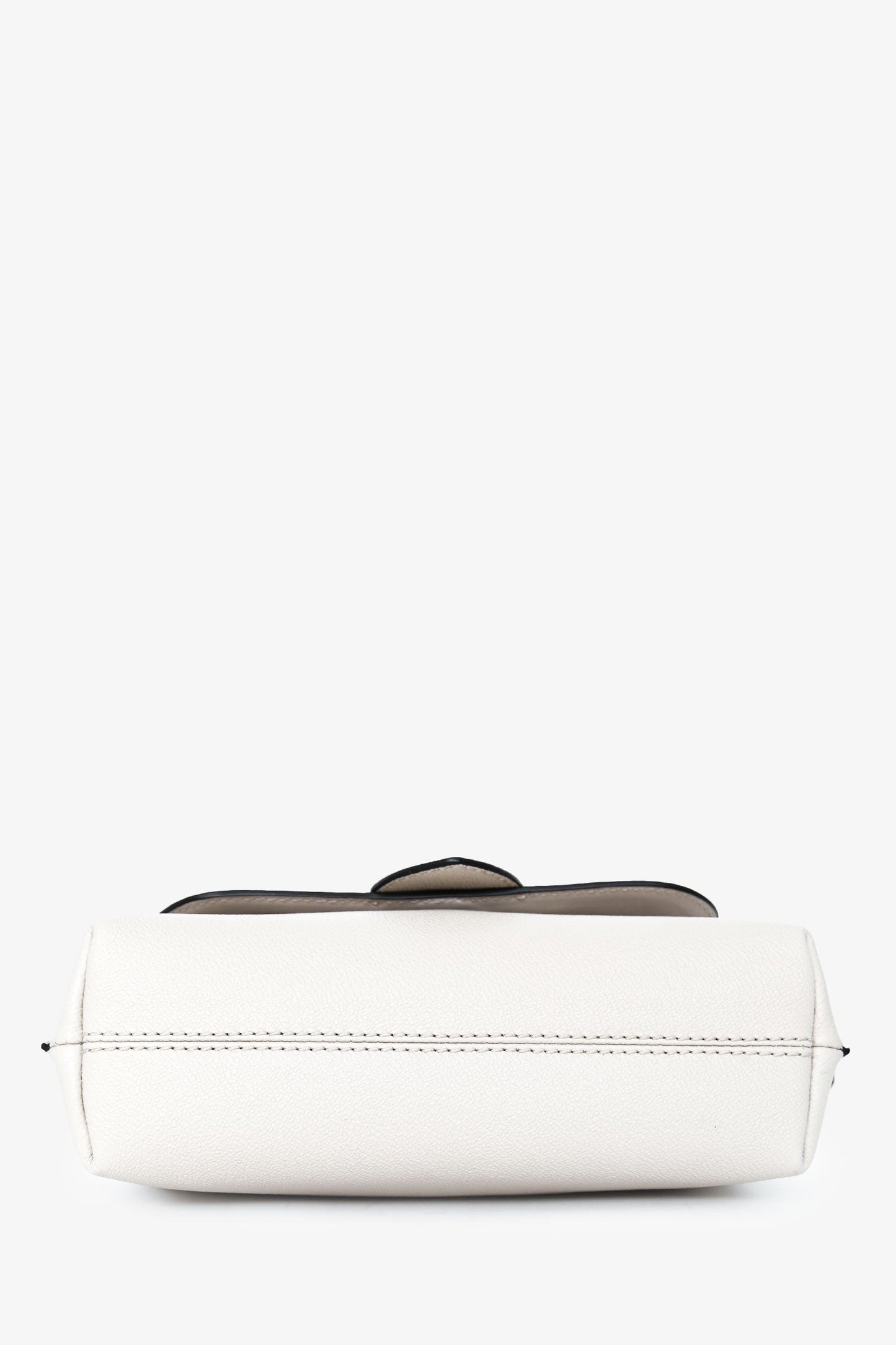 Burberry White Leather Buckle Crossbody Bag