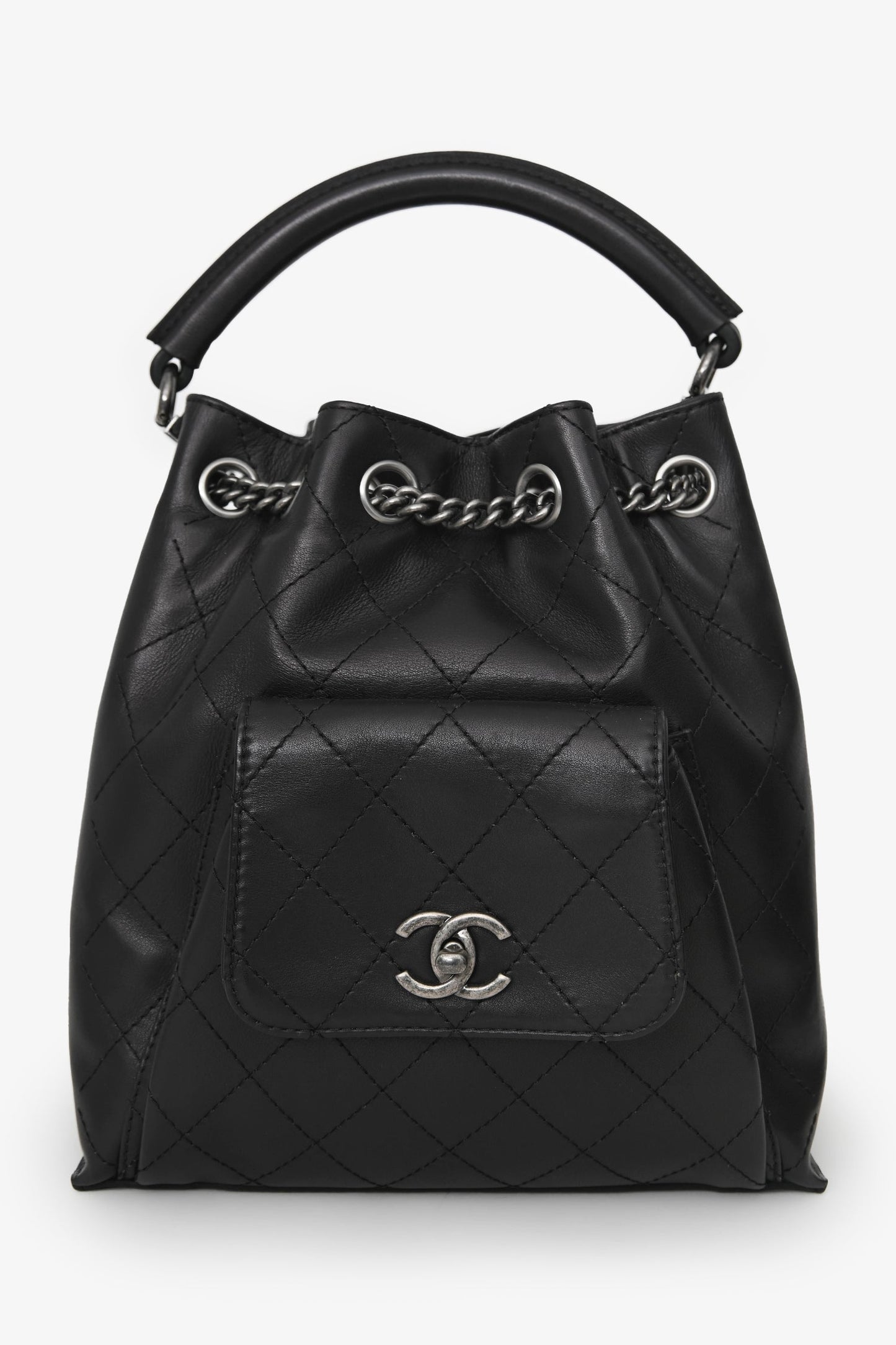 Chanel™ 2016 Black Quilted Calfskin Leather Medium Urban Luxury Backpack