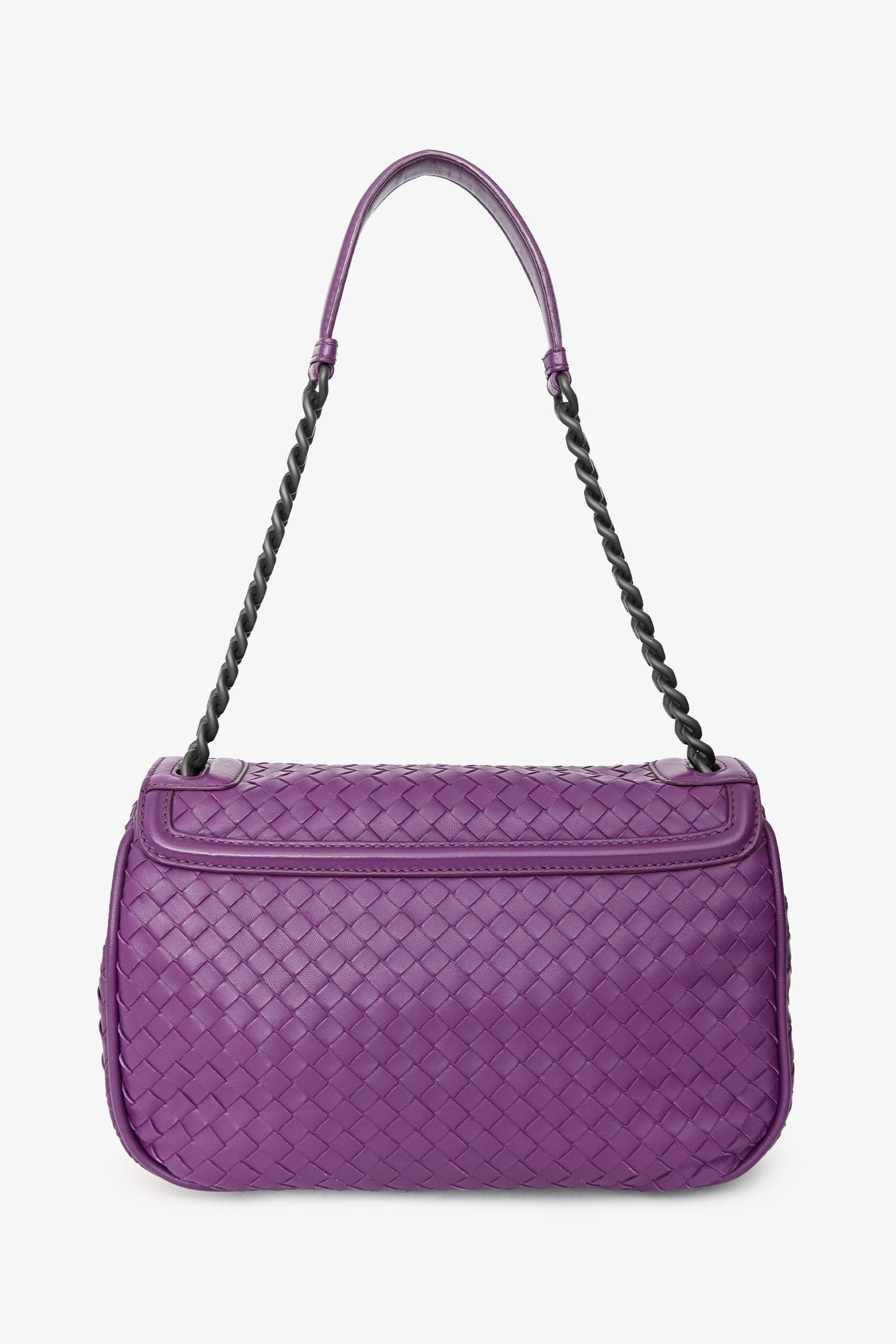 Bottega Veneta Purple Intrecciato Leather 'Rialto' Bag