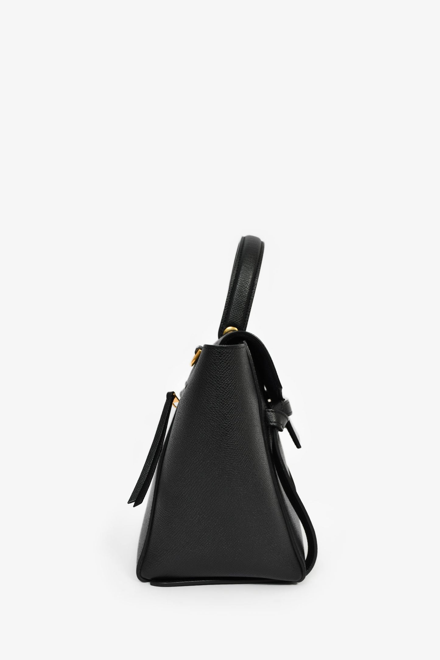 Celine Black Leather Micro Belt Bag With Strap