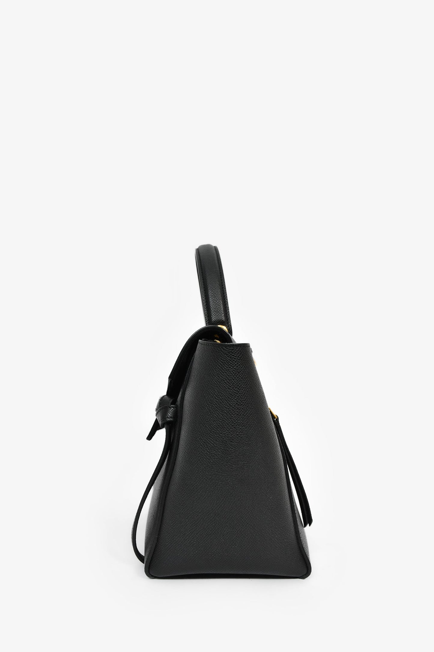 Celine Black Leather Micro Belt Bag With Strap
