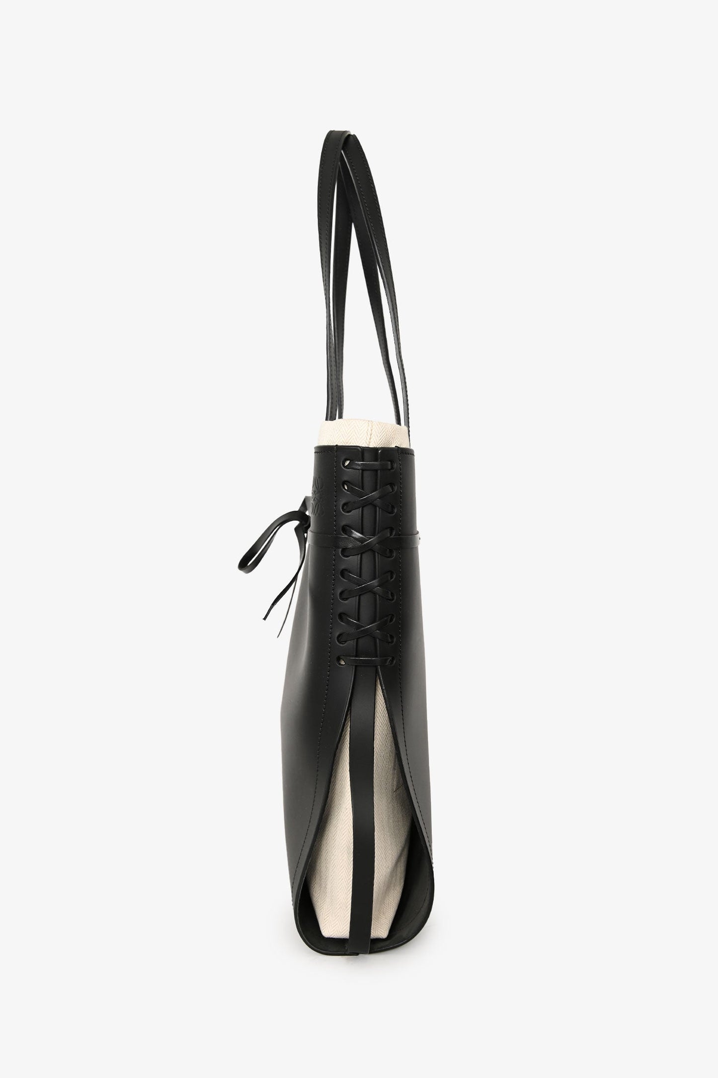 Loewe Black Leather Ikebana Tote Bag