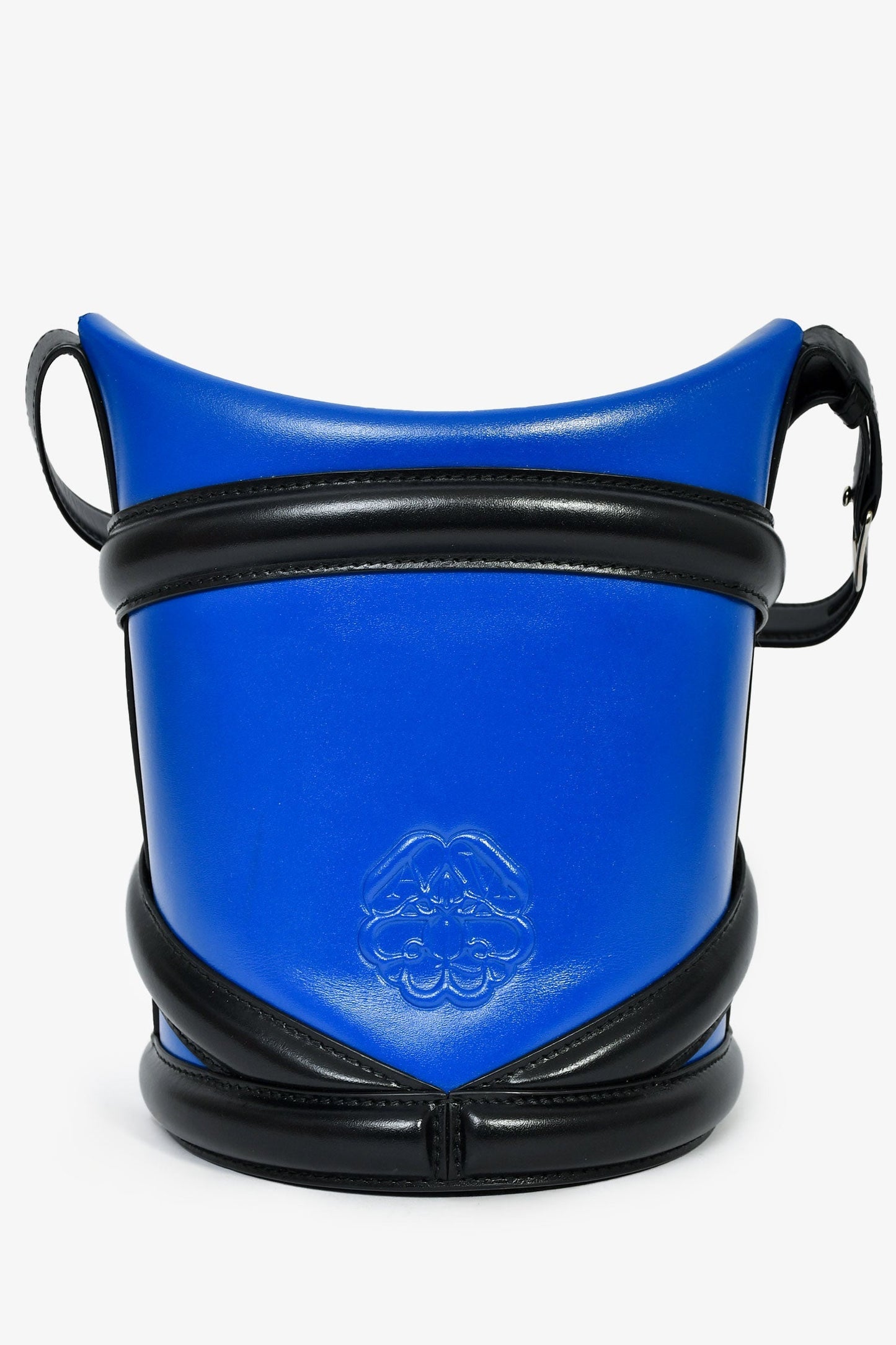 Alexander McQueen Blue/Black Leather Small 'Curve' Crossbody Bag