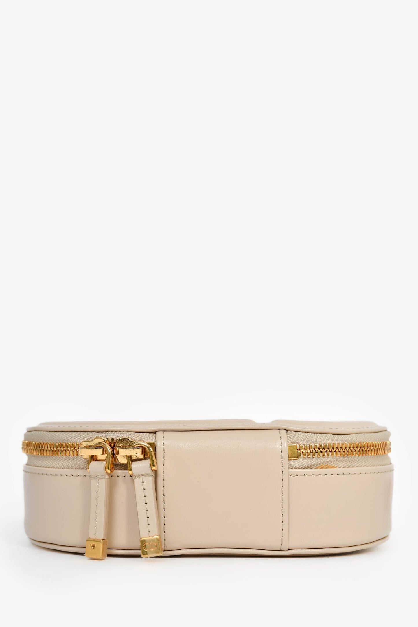 Christian Dior 2023 Beige Leather Oval Camera Crossbody Bag