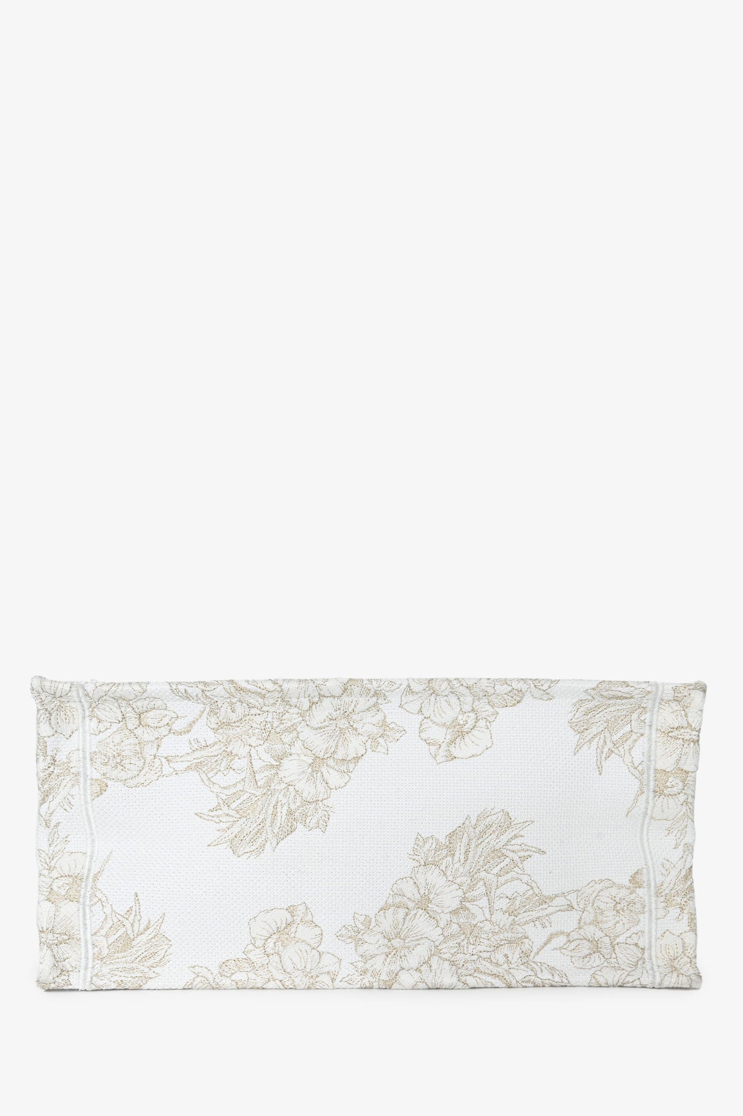 Christian Dior 2022 Metallic & White Canvas Medium Book Tote