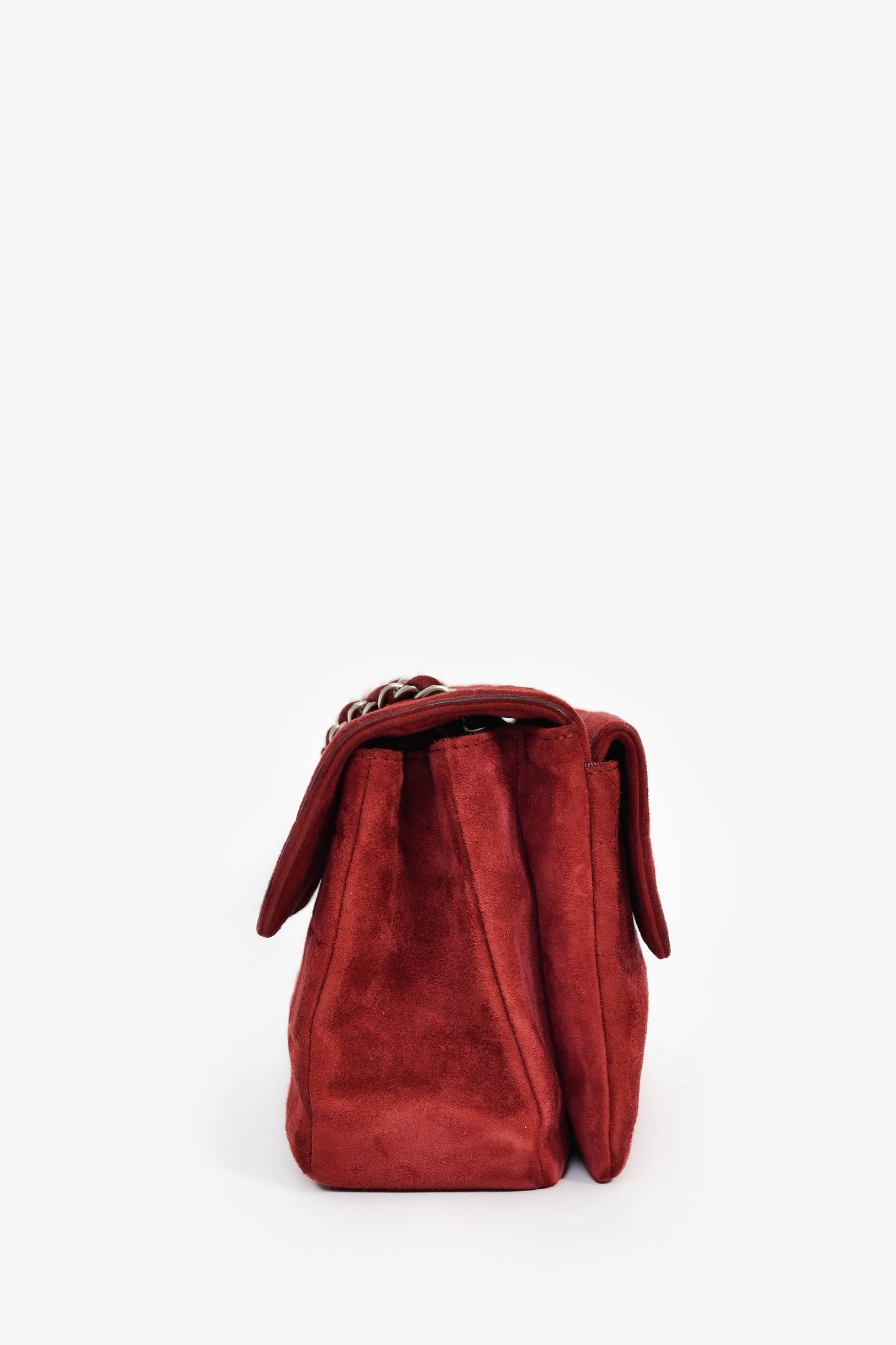 Chanel™ 2000/2002 Burgundy Suede 2.55 'Choco Bar' Reissue Shoulder Bag
