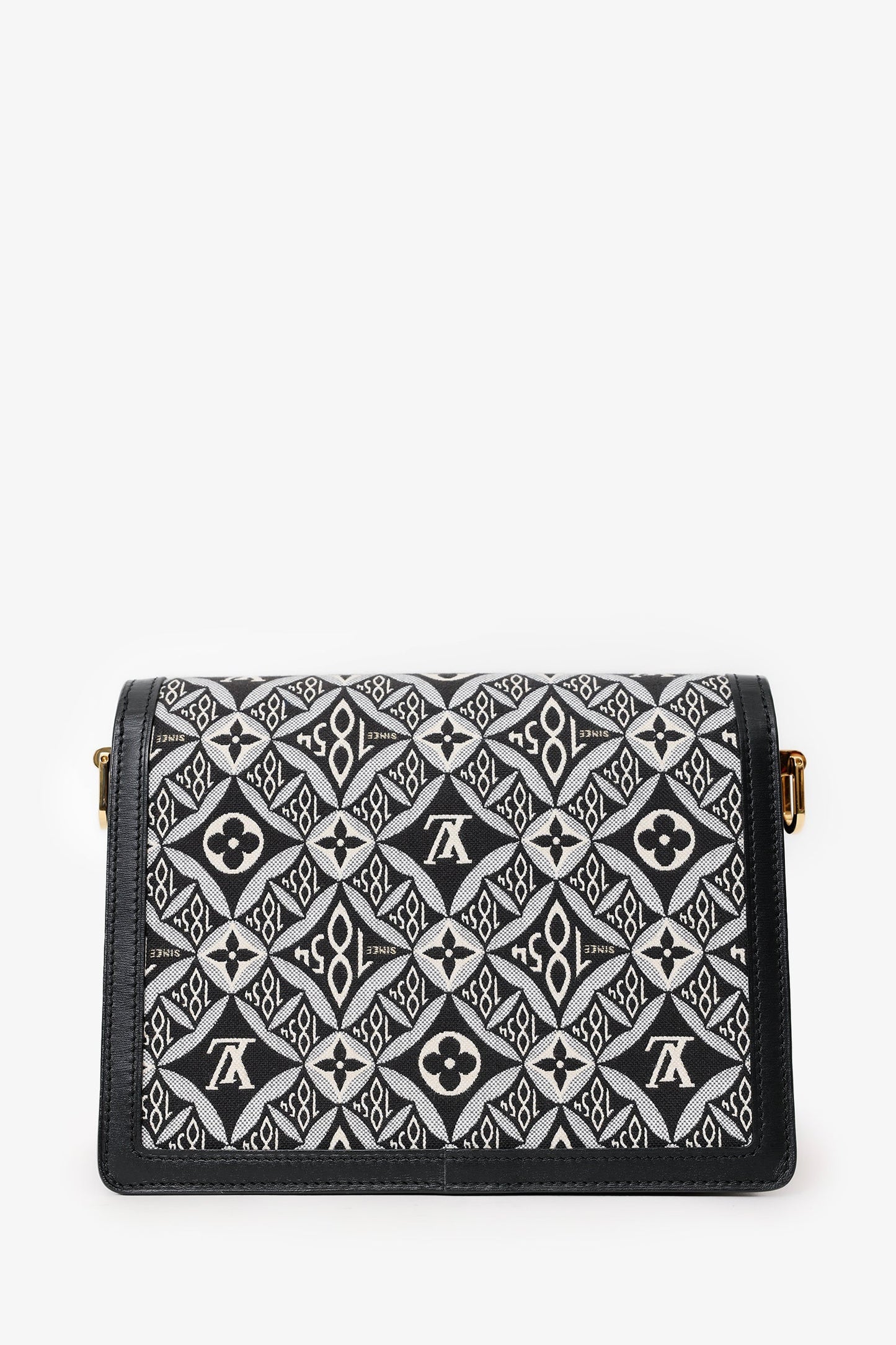 Louis Vuitton 2020 Black/White Jacquard Since 1854 Dauphine MM Bag With Strap