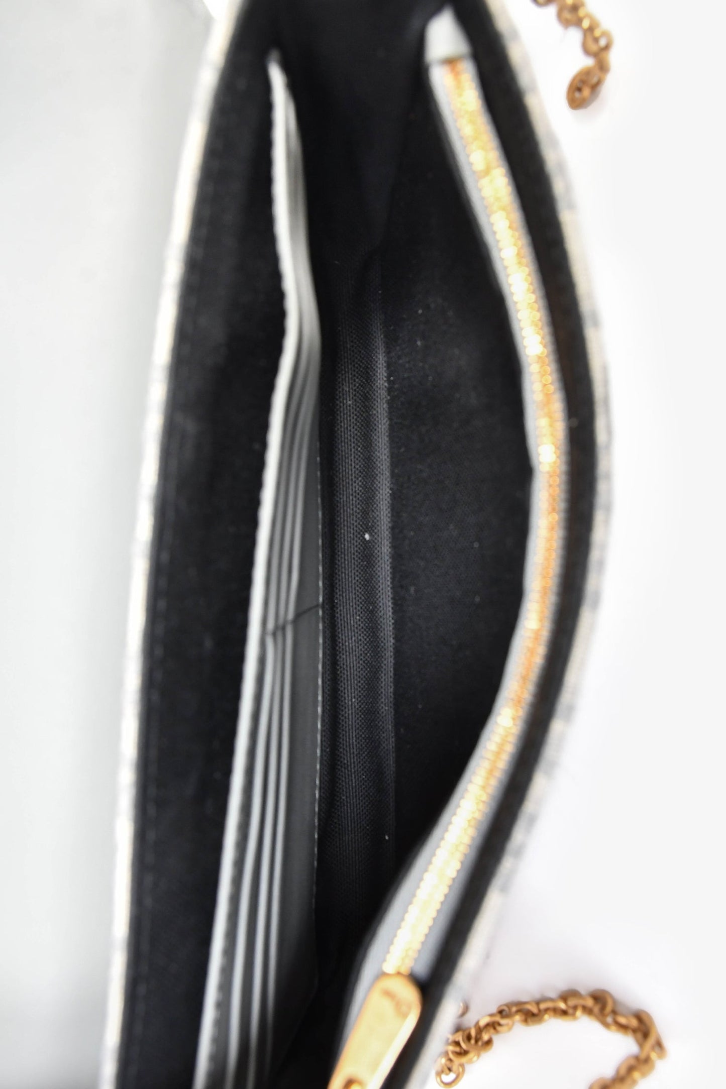 Christian Dior 2023 Grey Oblique Canvas Medium Saddle Pouch With Chain