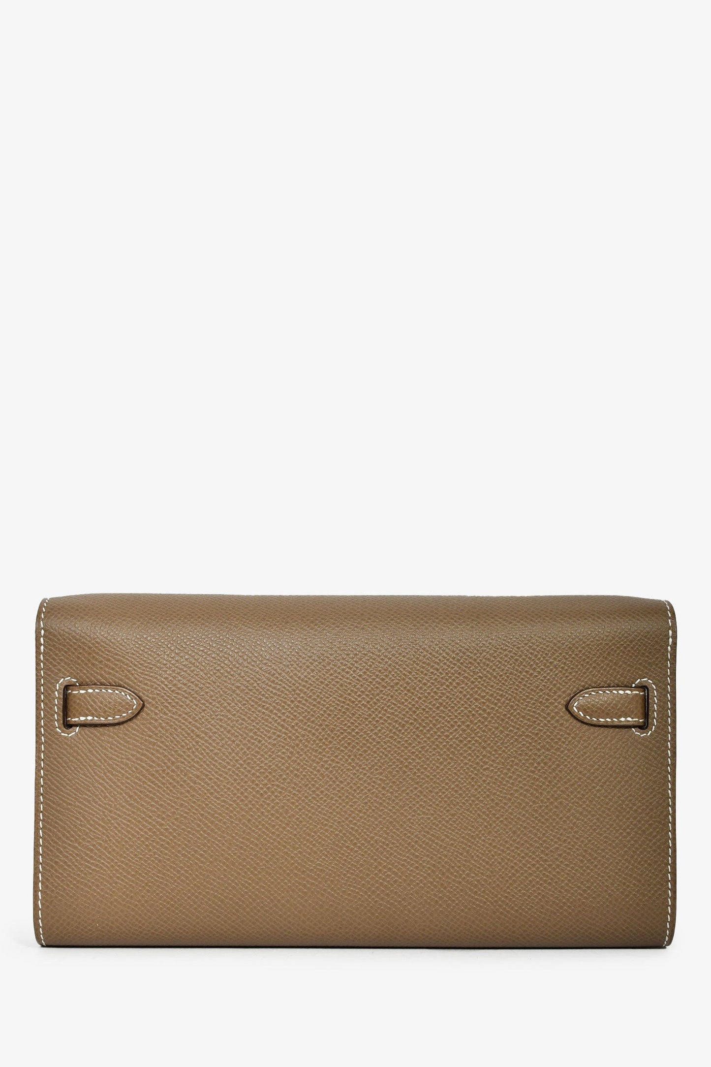 Hermès 2020 Etoupe Epsom Kelly 'To Go' Wallet With Strap