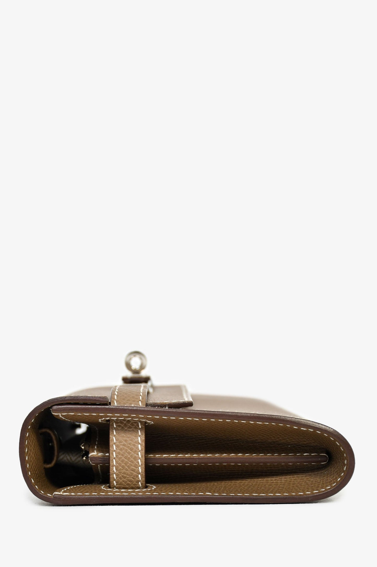 Hermès 2020 Etoupe Epsom Kelly 'To Go' Wallet With Strap