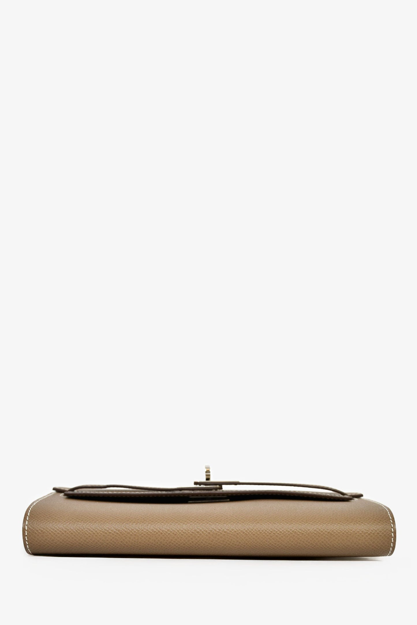 Hermès 2020 Etoupe Epsom Kelly 'To Go' Wallet With Strap