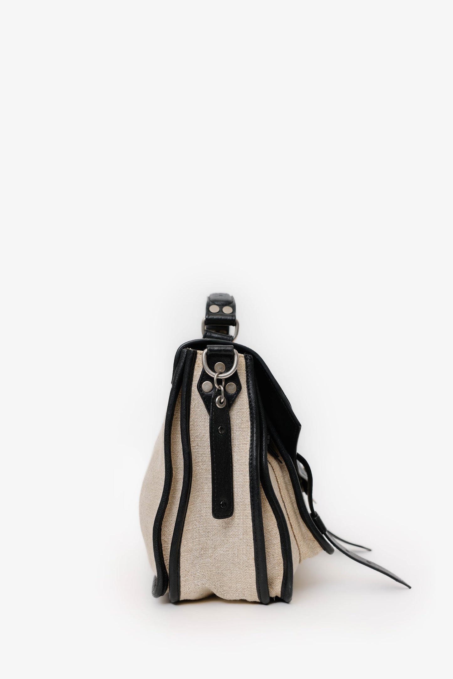 Proenza Schouler Beige/Black Canvas/Leather PS1 Medium Satchel Bag