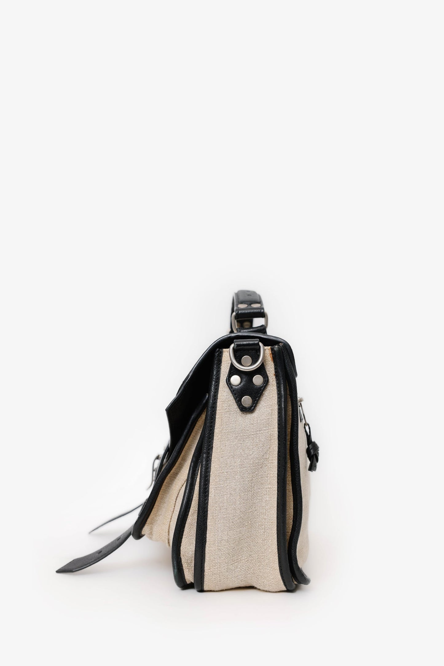 Proenza Schouler Beige/Black Canvas/Leather PS1 Medium Satchel Bag