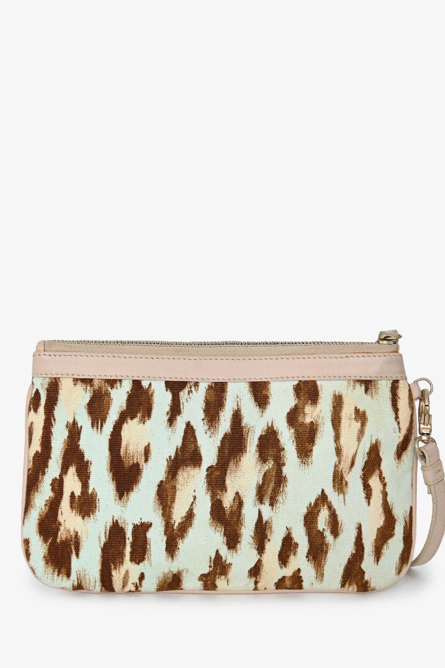 Christian Dior 2007 Animal Print Canvas Clutch