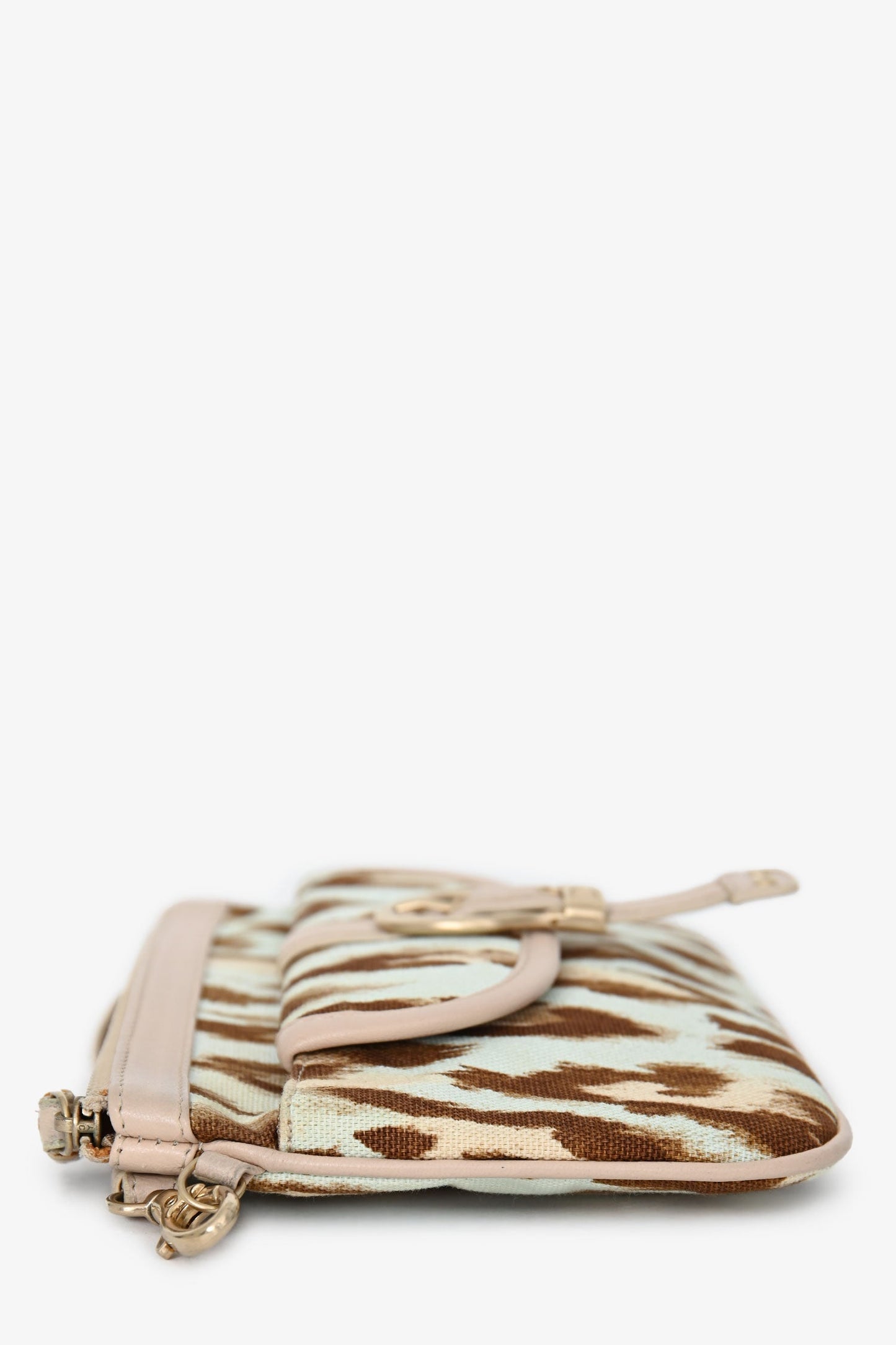 Christian Dior 2007 Animal Print Canvas Clutch