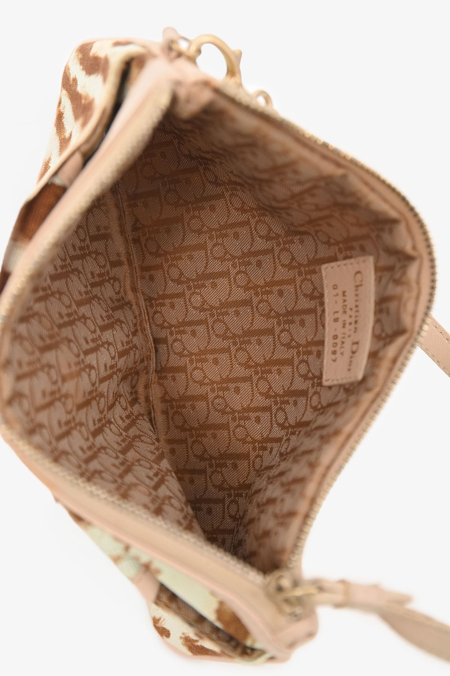 Christian Dior 2007 Animal Print Canvas Clutch