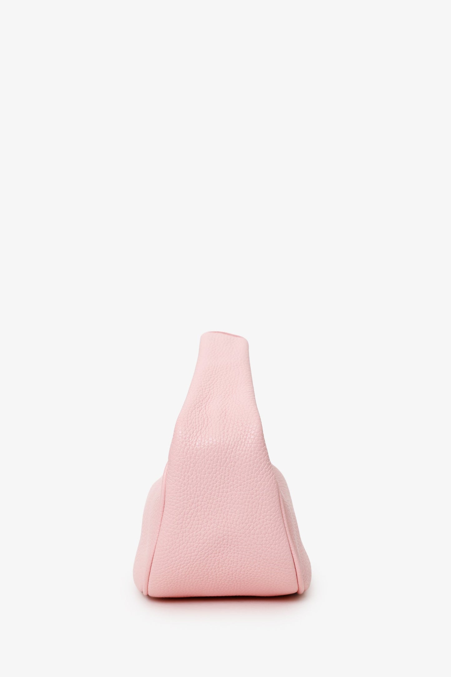 By Far Pink Grained Leather Top Handle Bag