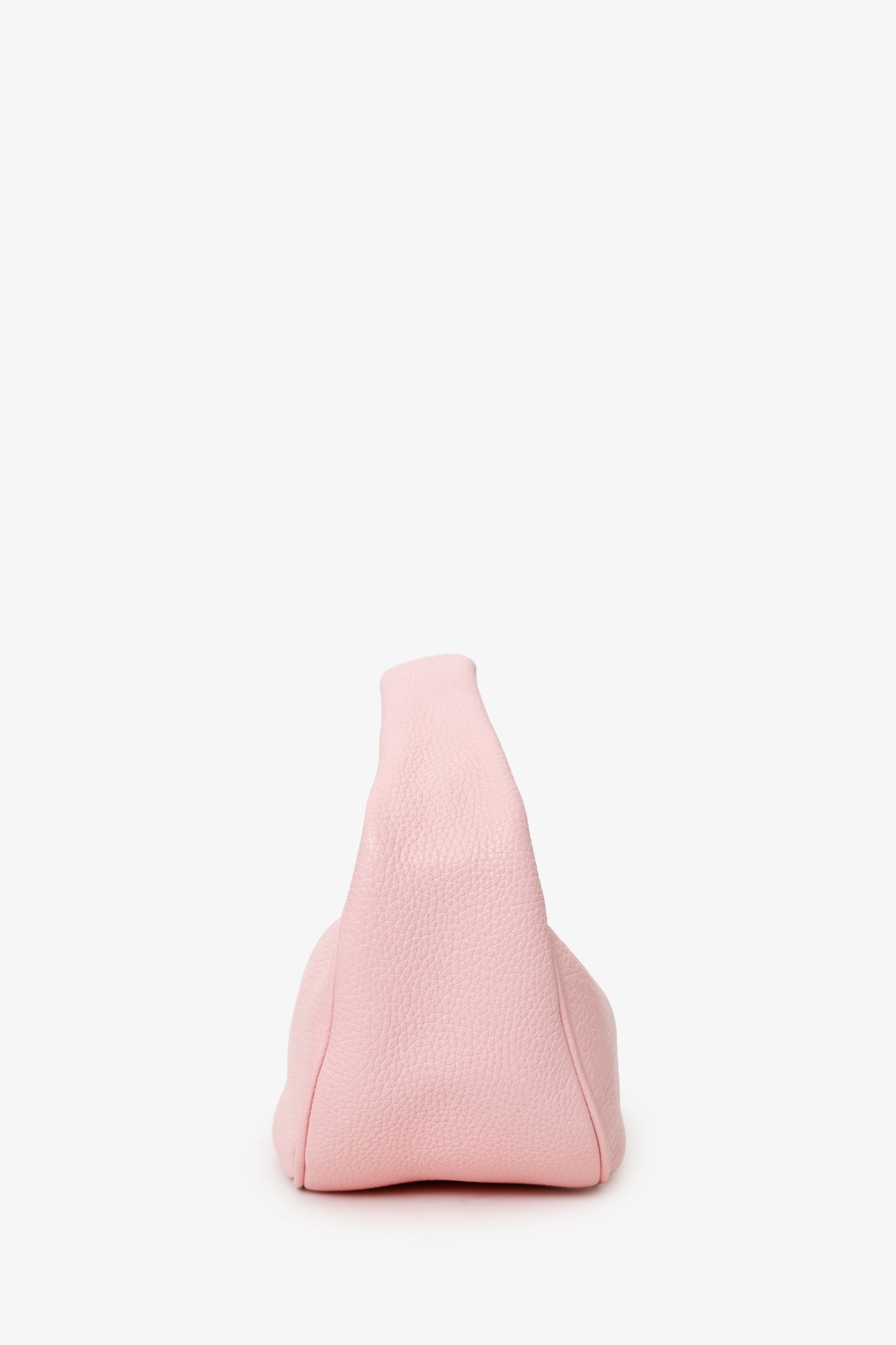 By Far Pink Grained Leather Top Handle Bag