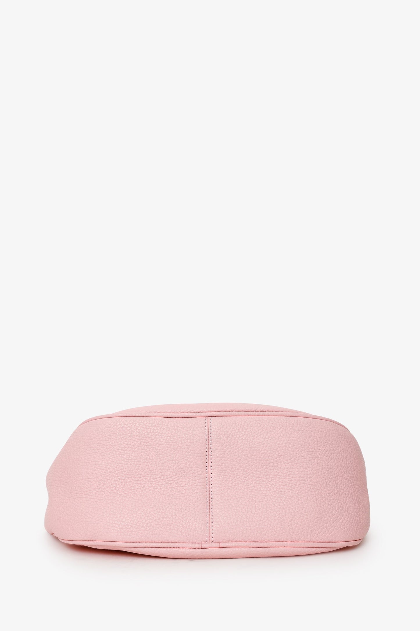 By Far Pink Grained Leather Top Handle Bag