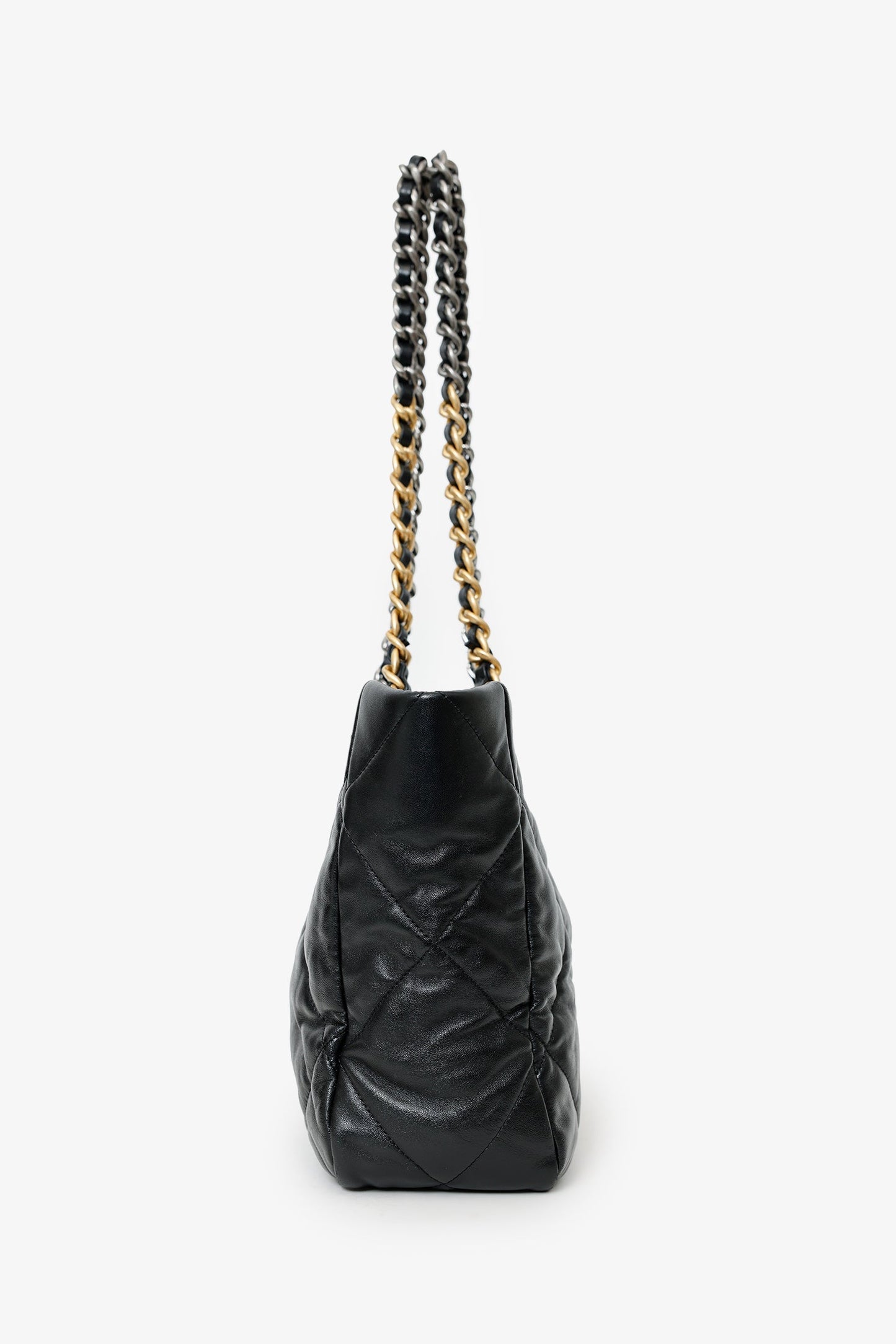 Chanel™ Black Quilted Lambskin '19 Shopping' Tote Bag