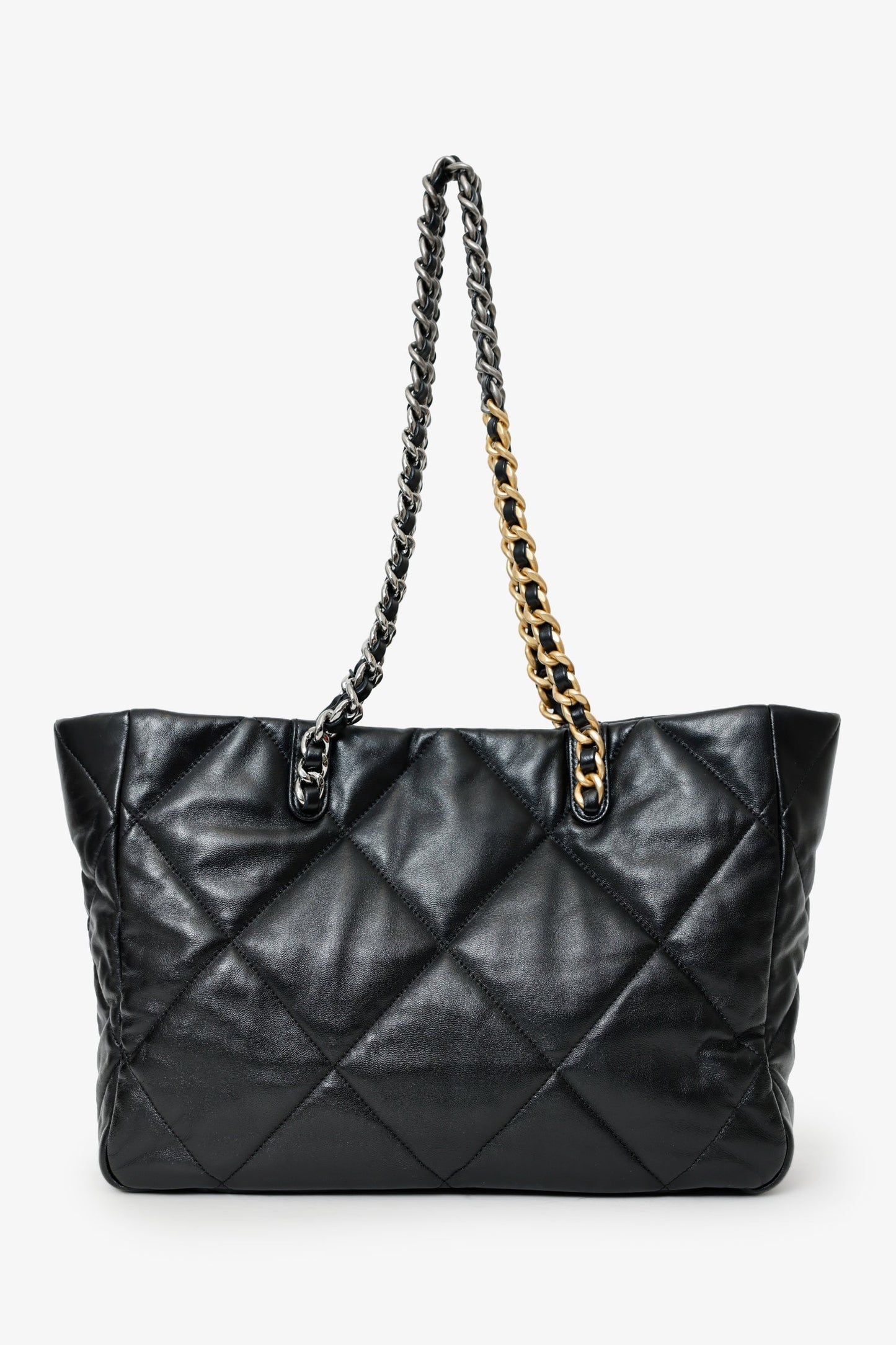 Chanel™ Black Quilted Lambskin '19 Shopping' Tote Bag