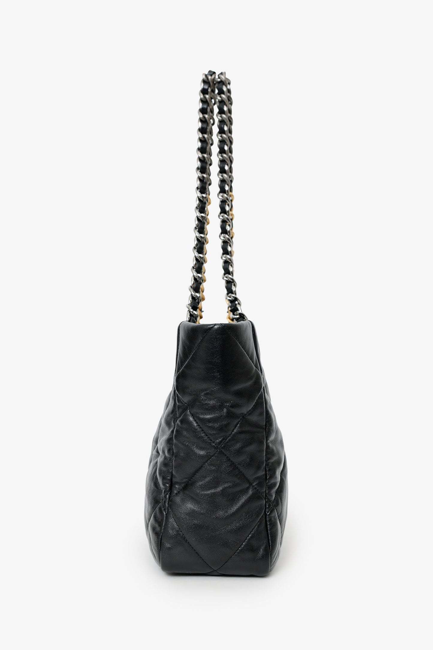 Chanel™ Black Quilted Lambskin '19 Shopping' Tote Bag