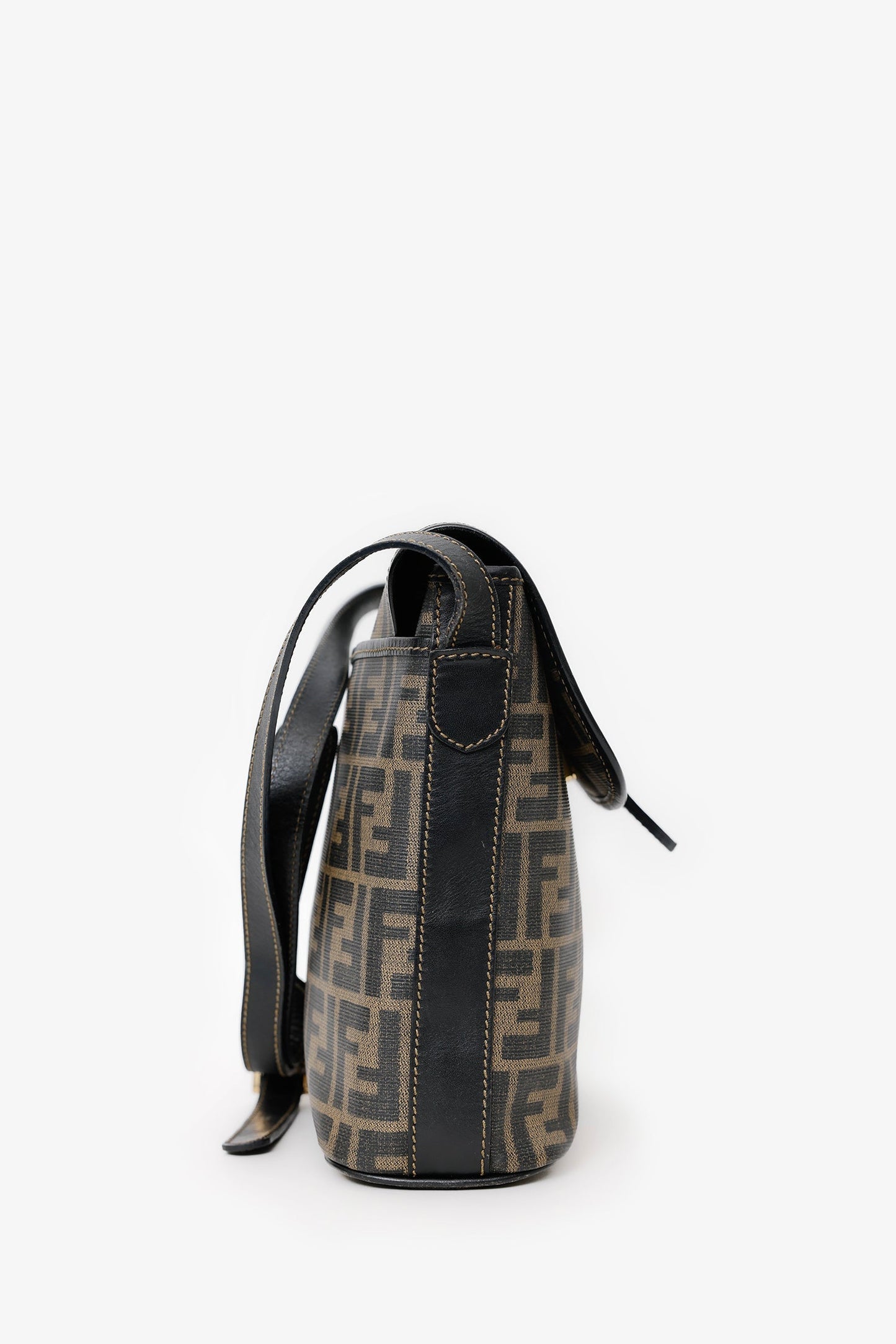 Fendi Vintage FF Coated Canvas Crossbody Bag
