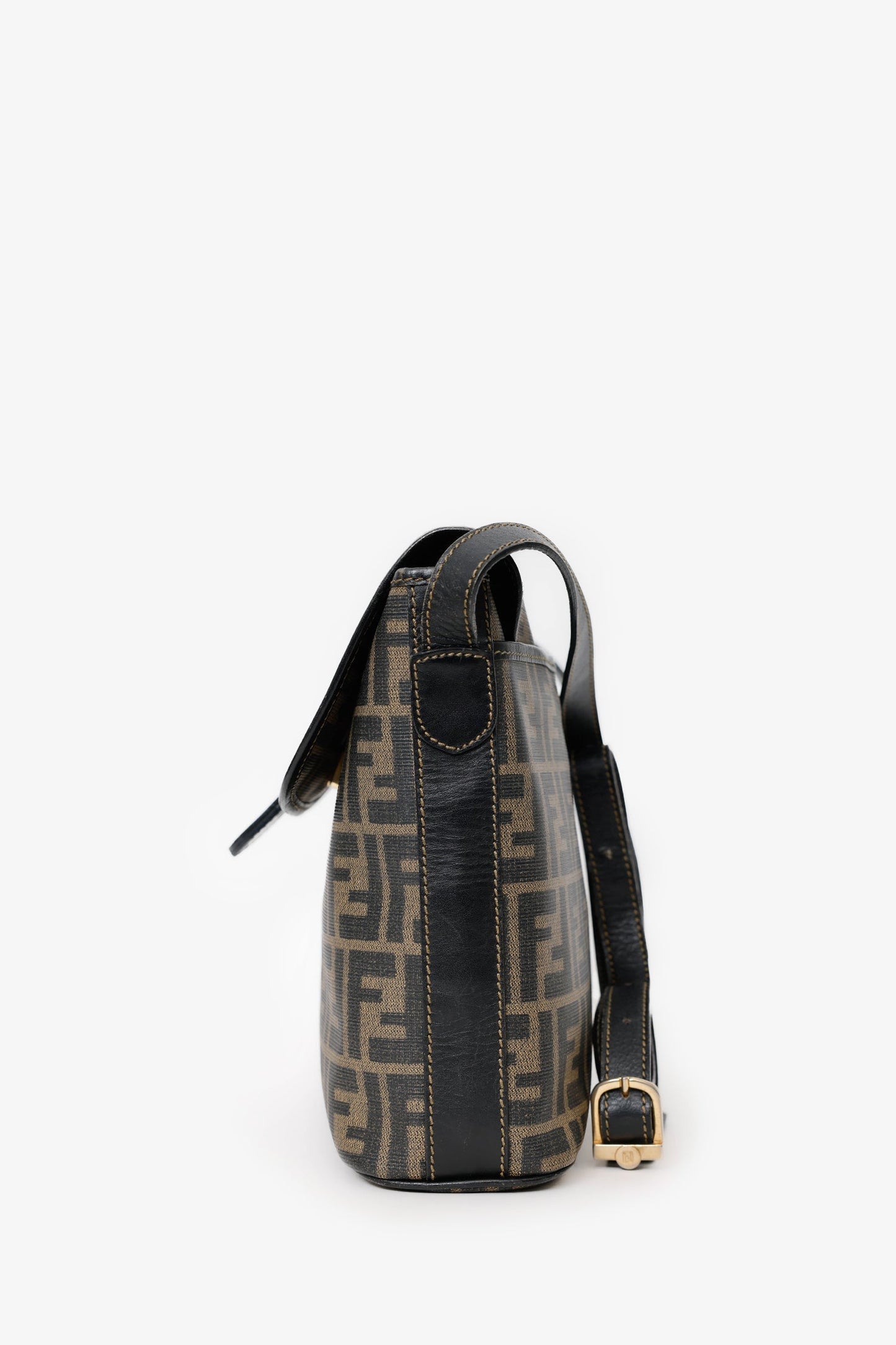 Fendi Vintage FF Coated Canvas Crossbody Bag