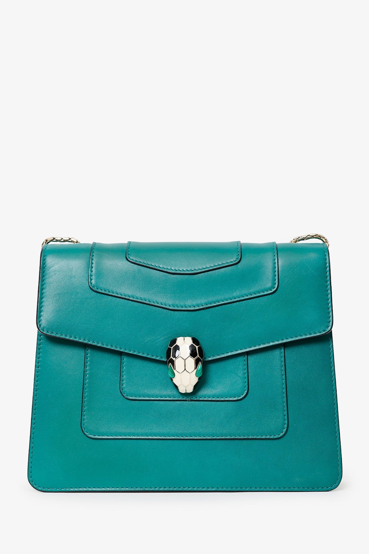 Bvlgari Green Serpenti Forever Flap Bag