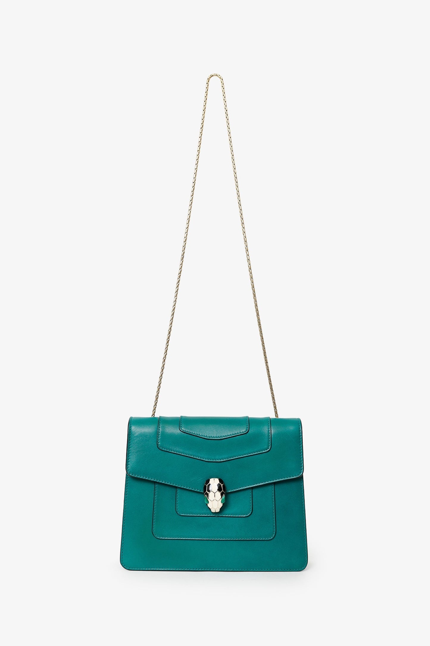Bvlgari Green Serpenti Forever Flap Bag
