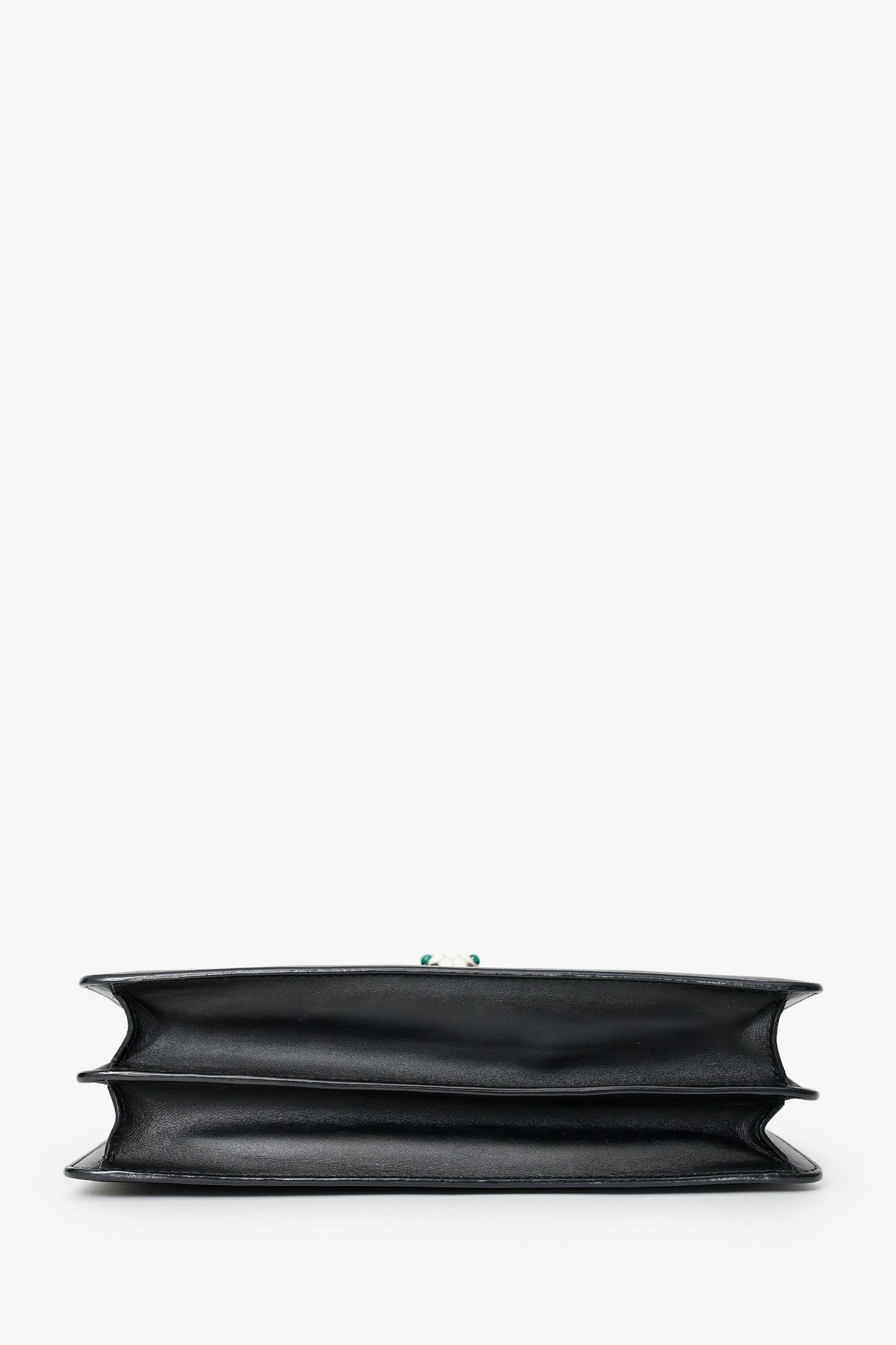 Bvlgari Black Leather Serpenti Shoulder Bag