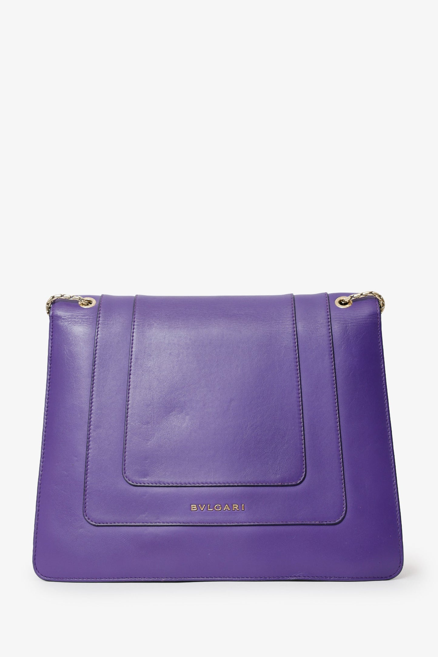 Bvlgari Purple Serpenti Forever Large Flap Bag