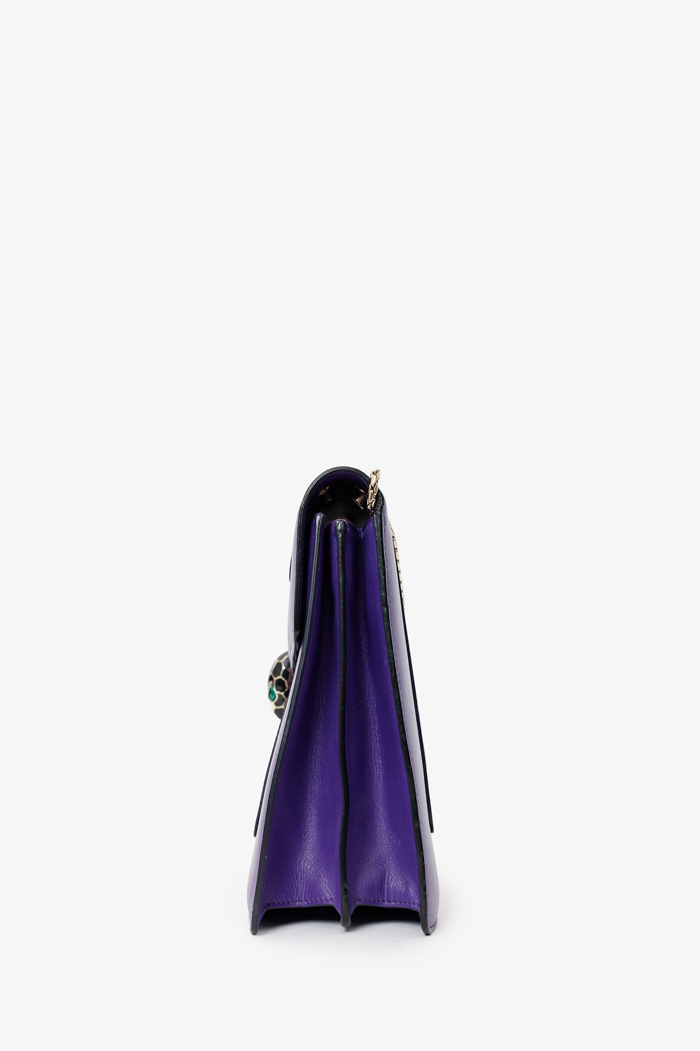 Bvlgari Purple Serpenti Forever Large Flap Bag