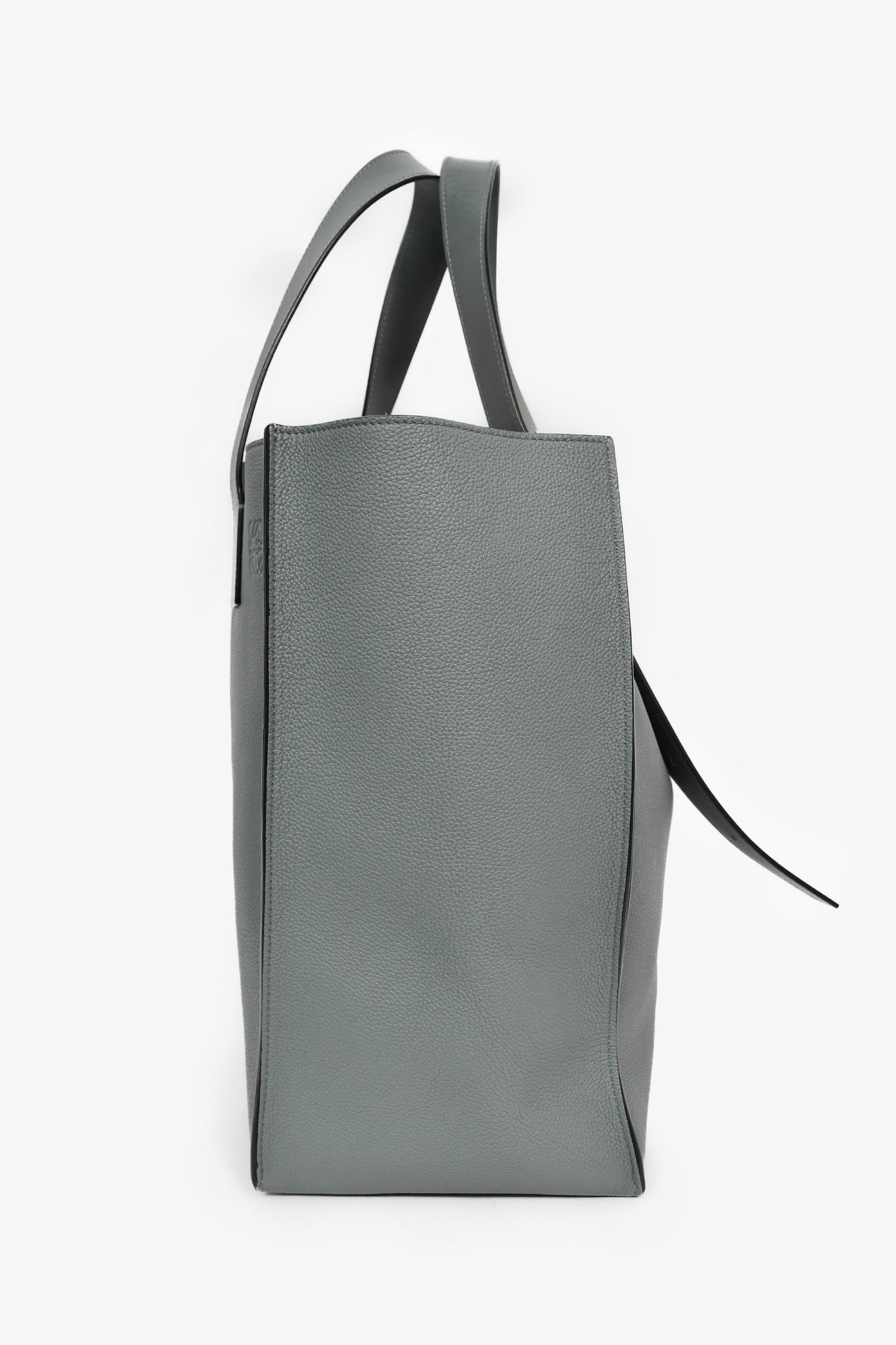 Loewe 2019 Asphalt Grey Leather Buckle Tote