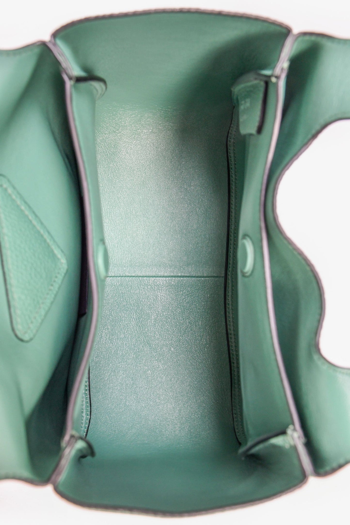 Prada Teal Leather 'Dynamique' Medium Tote Bag