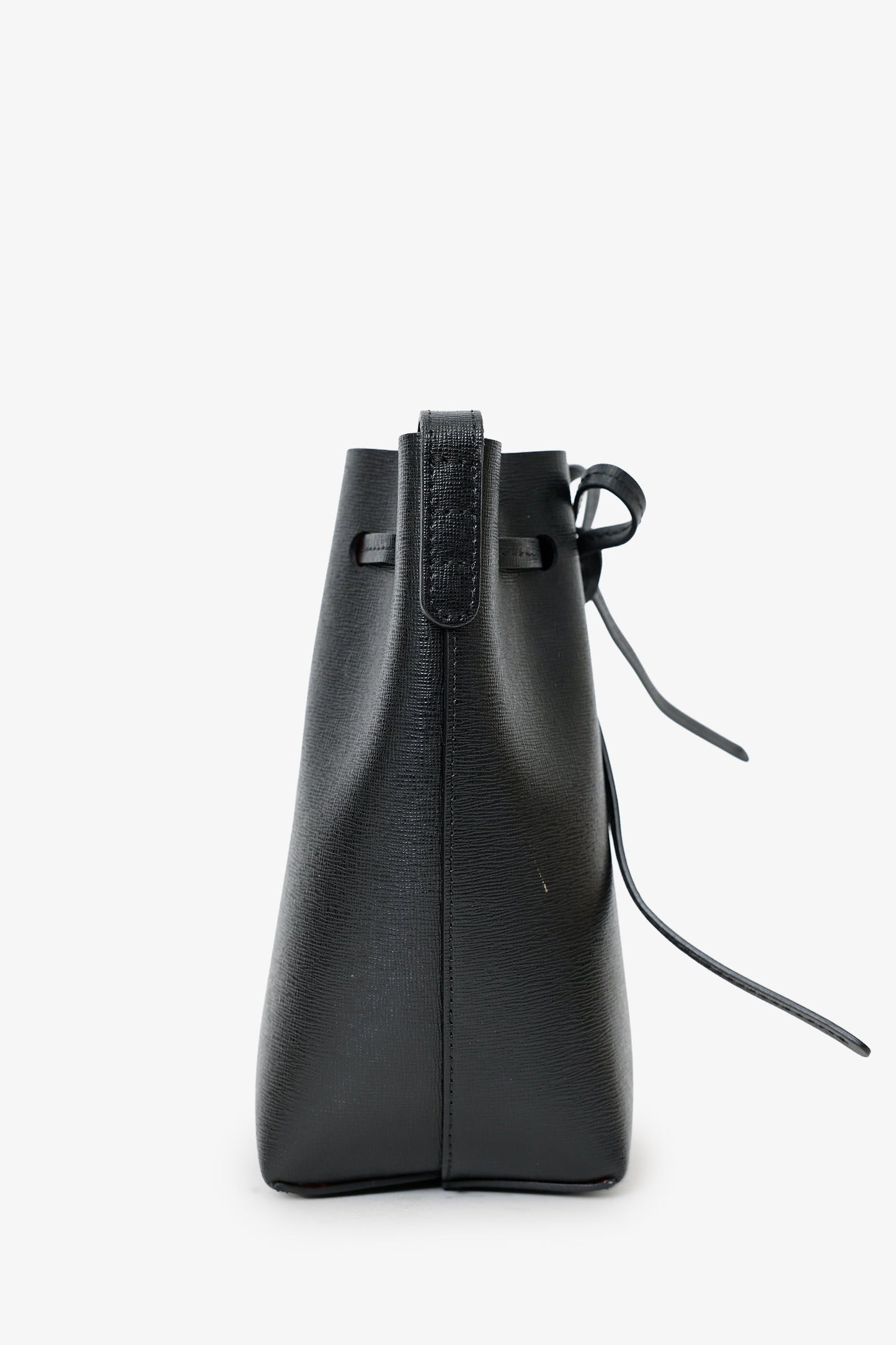 Mansur Gavriel Black Leather Mini Bucket Bag