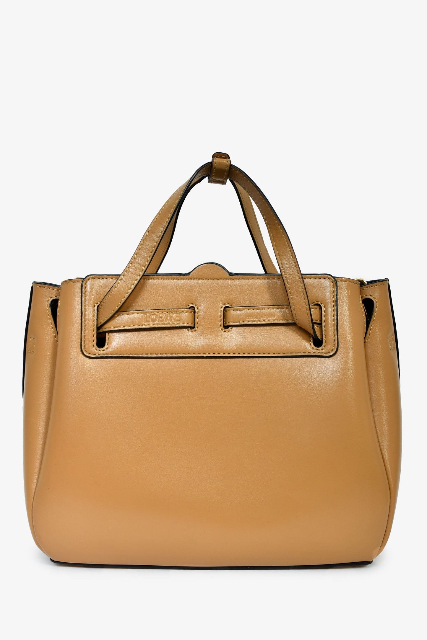Loewe Beige Leather Mini 'Lazo' Shoulder Bag