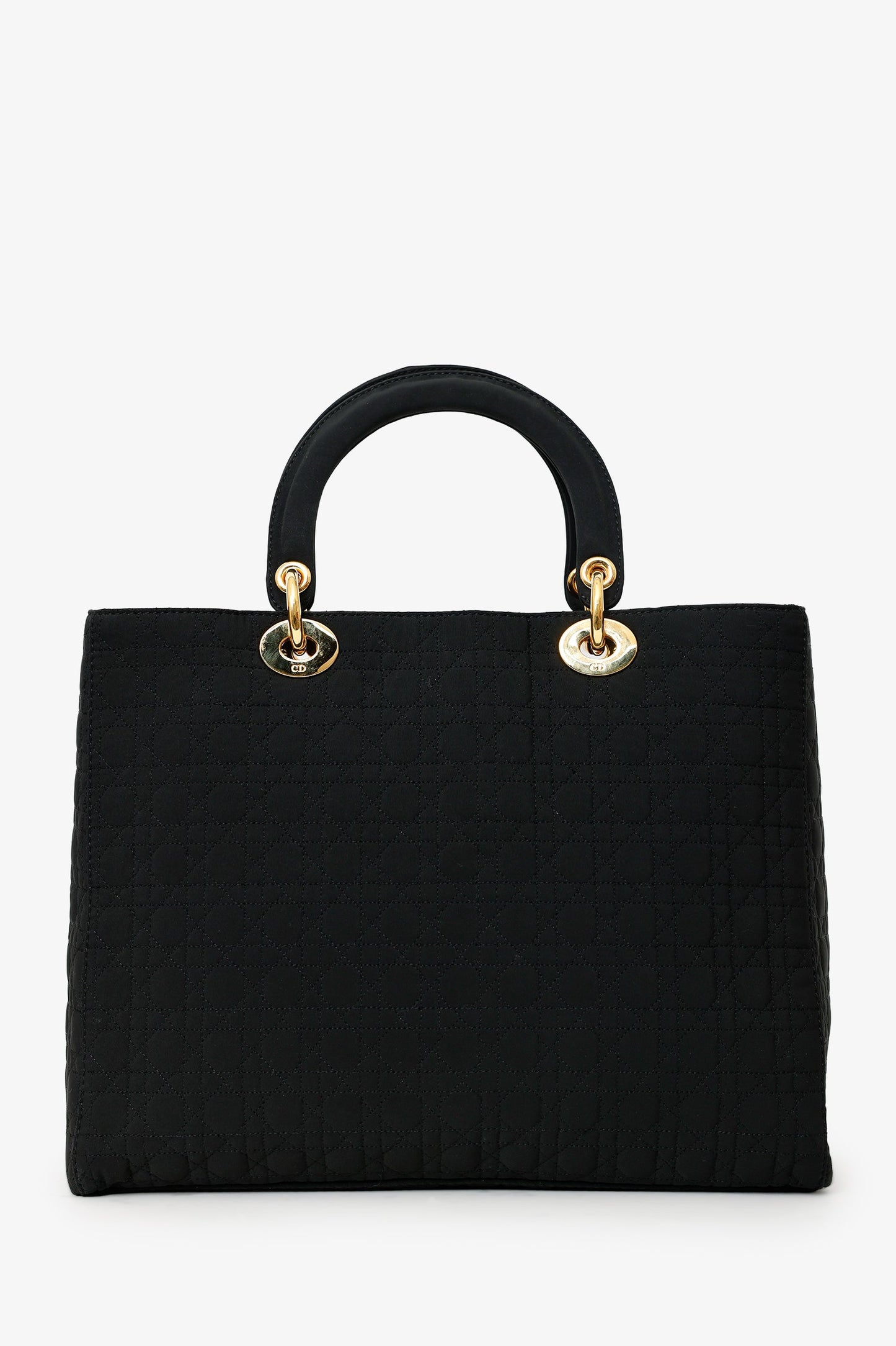 Christian Dior 1999 Nylon Cannage Large Lady Dior Bag