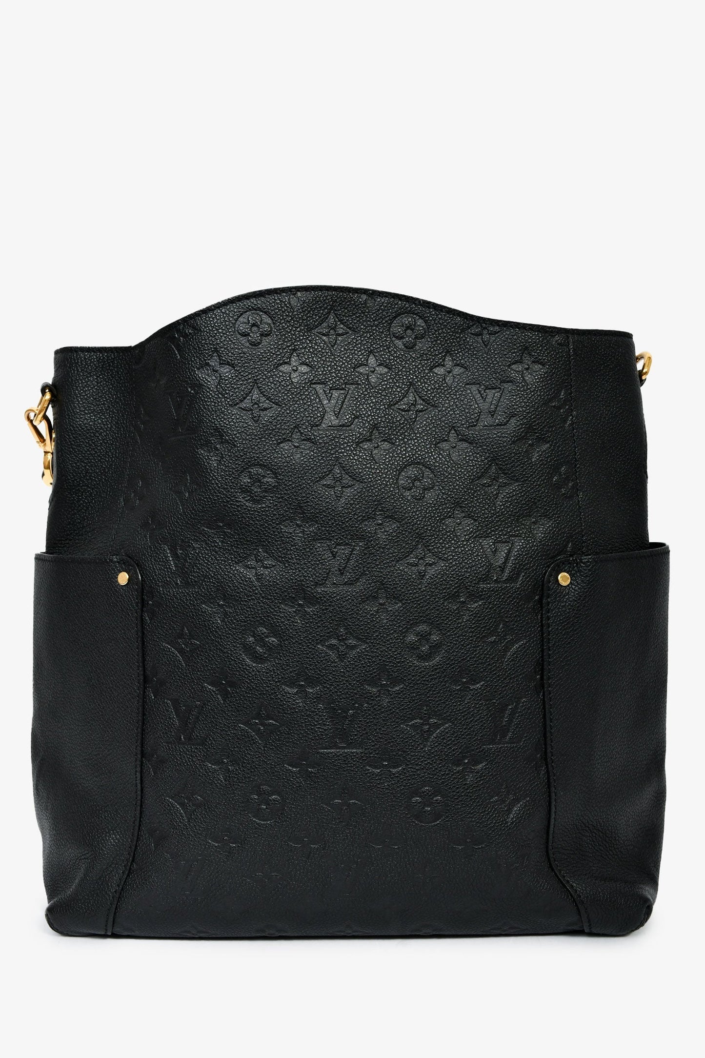 Louis Vuitton 2015 Black Monogram Empreinte Leather Bagatelle Shoulder Bag With Strap