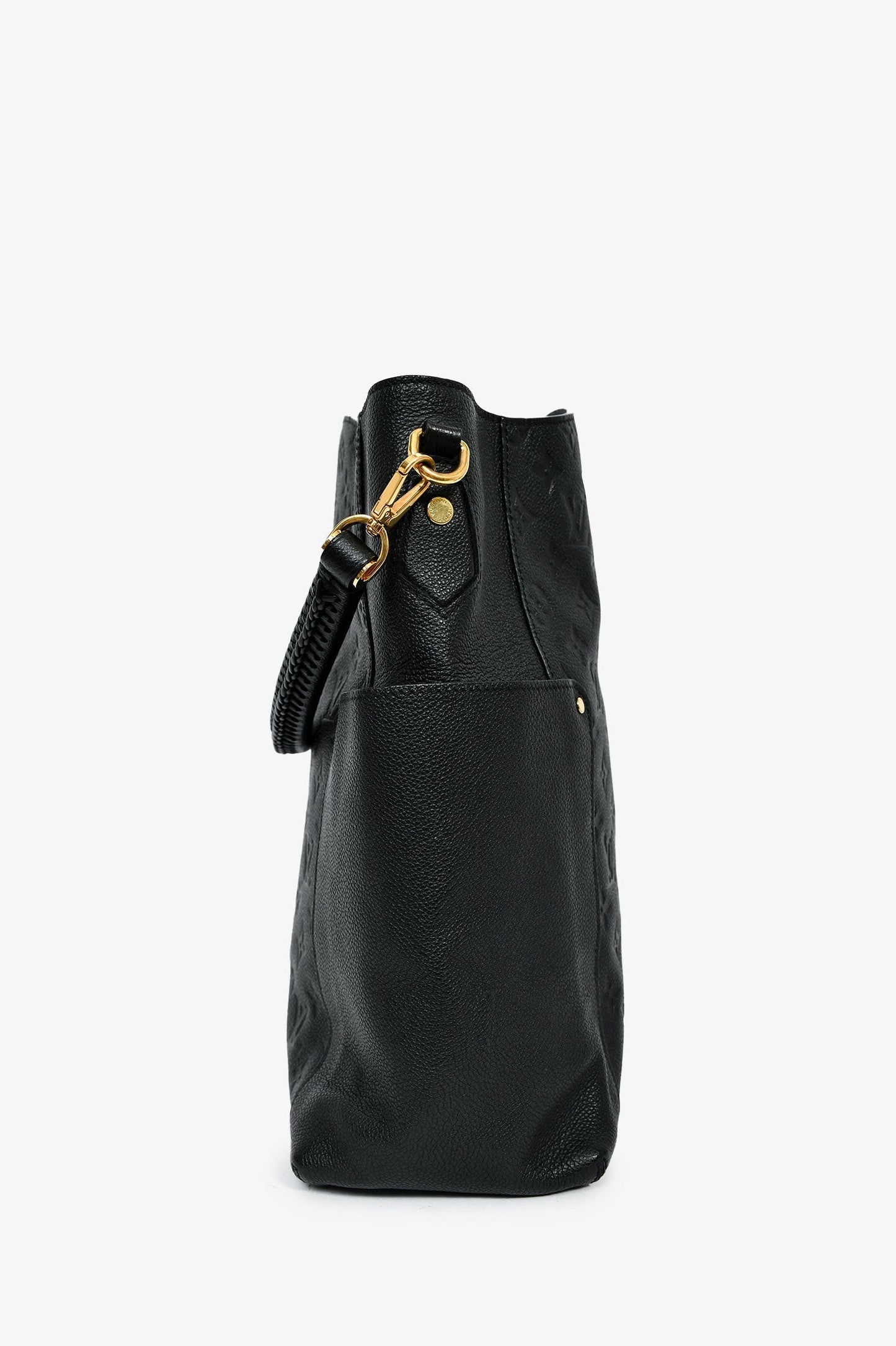 Louis Vuitton 2015 Black Monogram Empreinte Leather Bagatelle Shoulder Bag With Strap