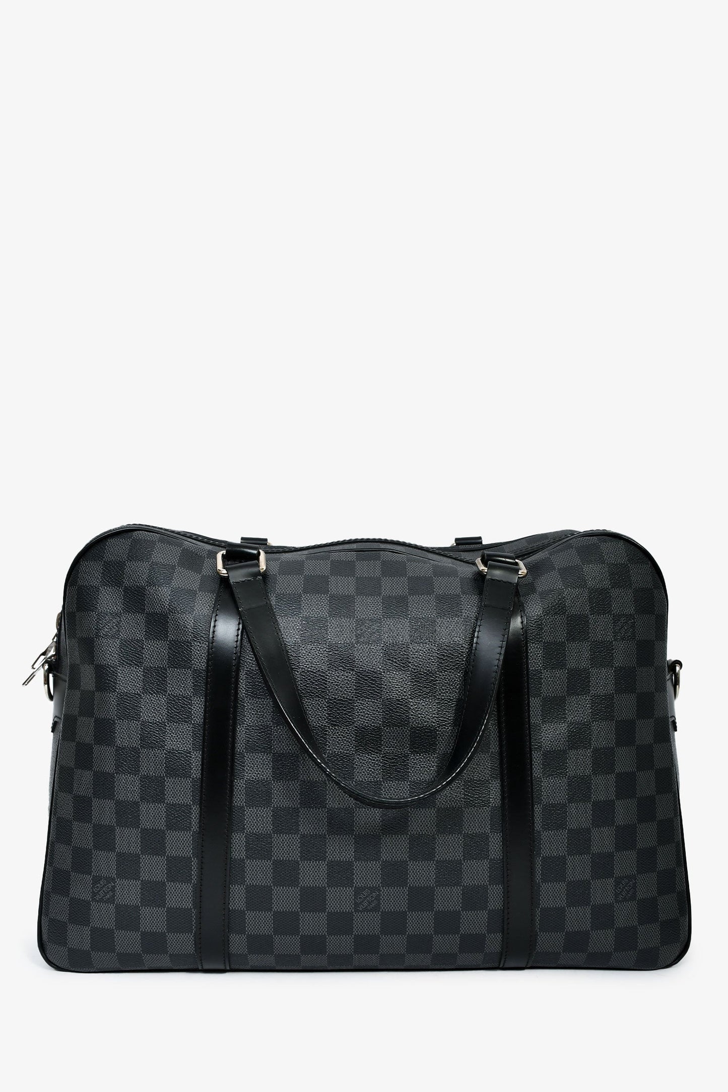 Louis Vuitton 2009 Graphite Damier 'Jorn' Briefcase Top Handle With Strap