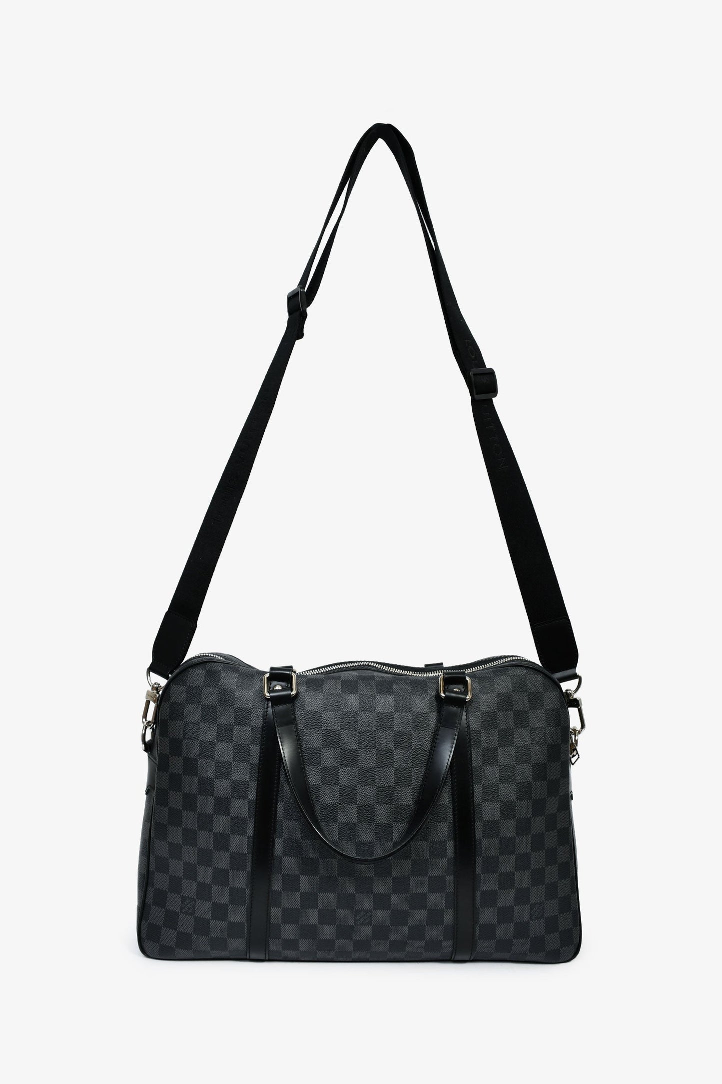 Louis Vuitton 2009 Graphite Damier 'Jorn' Briefcase Top Handle With Strap