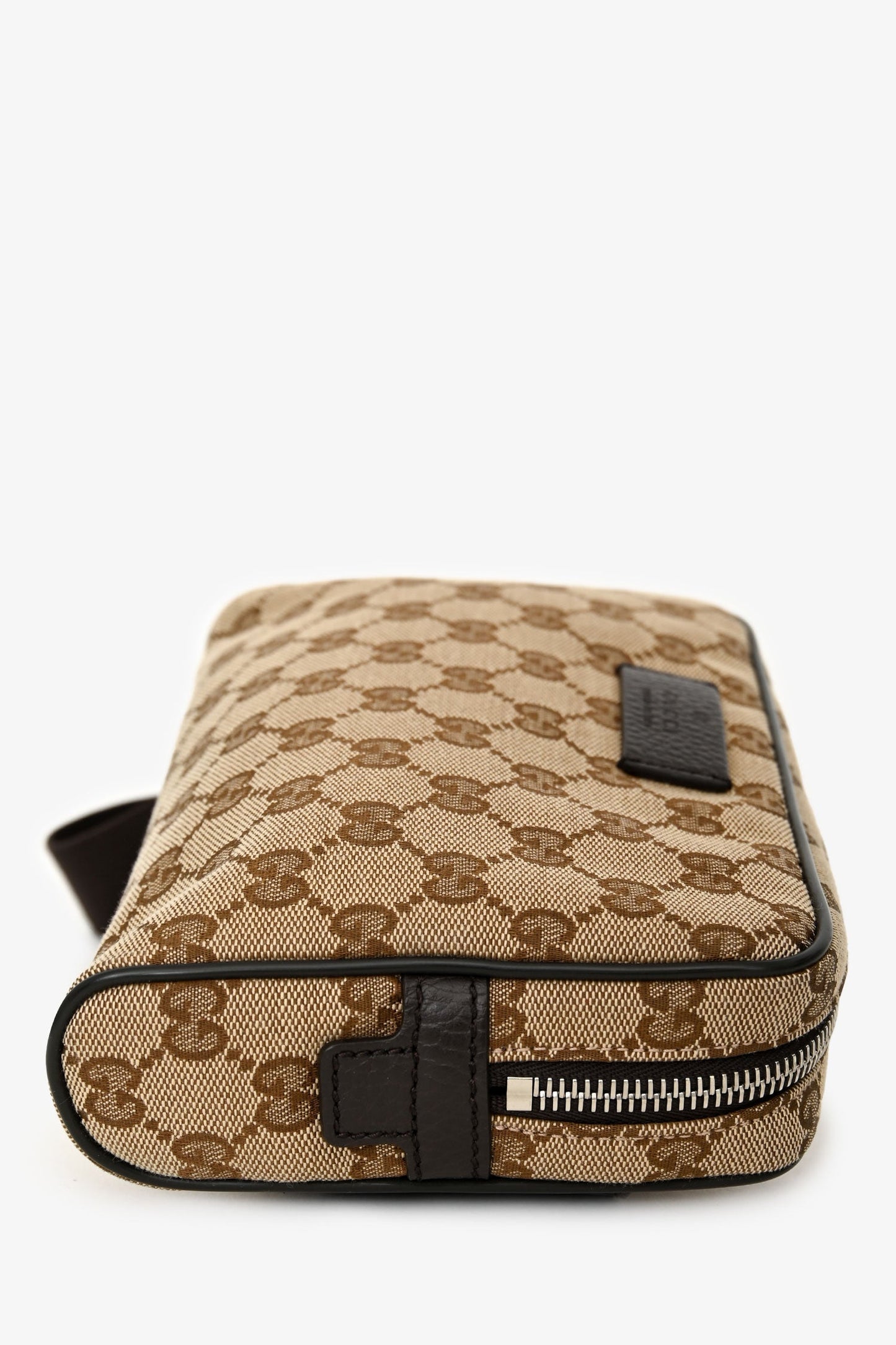 Gucci Beige/Dark Brown GG Canvas Belt Bag