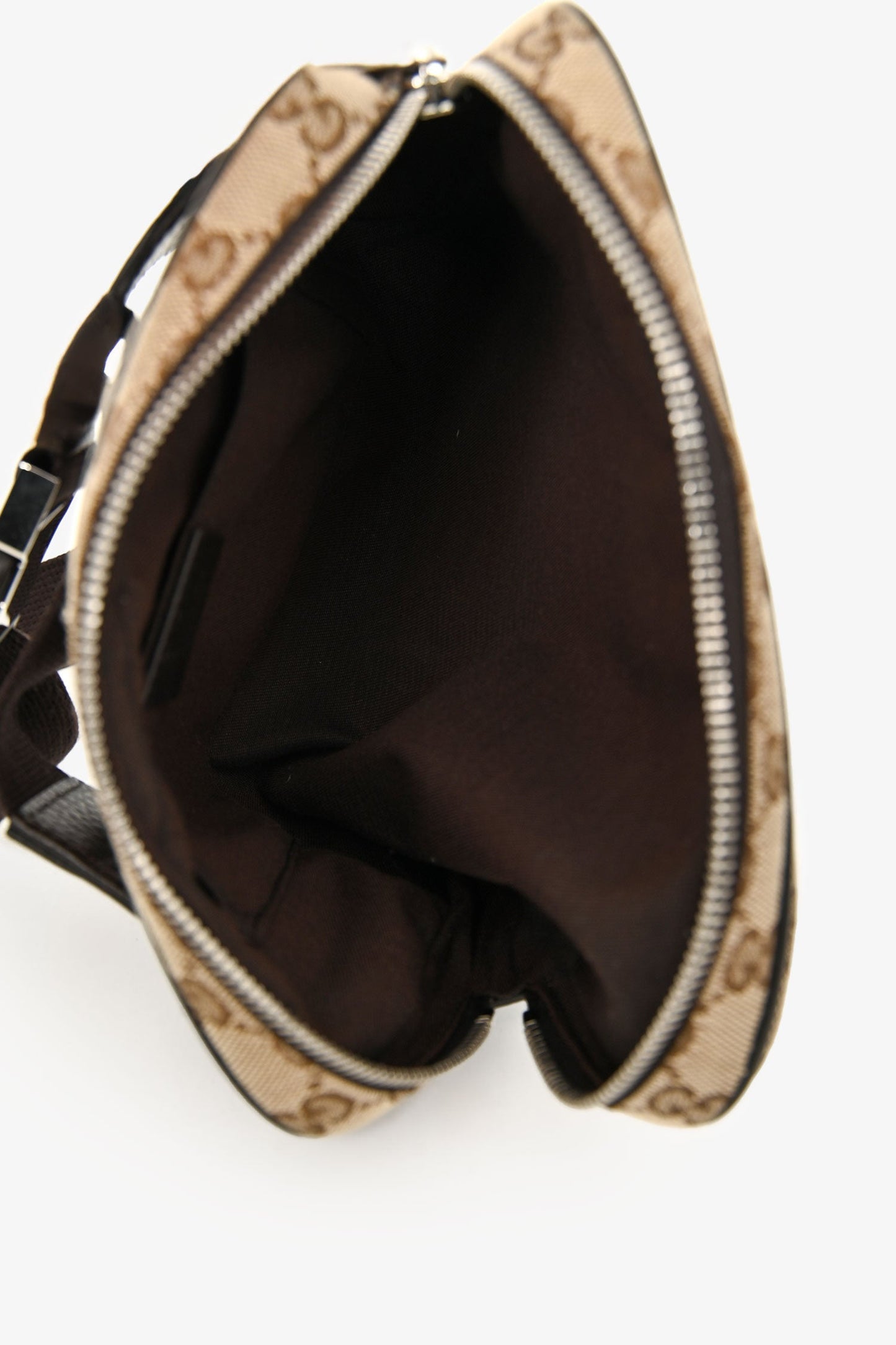 Gucci Beige/Dark Brown GG Canvas Belt Bag