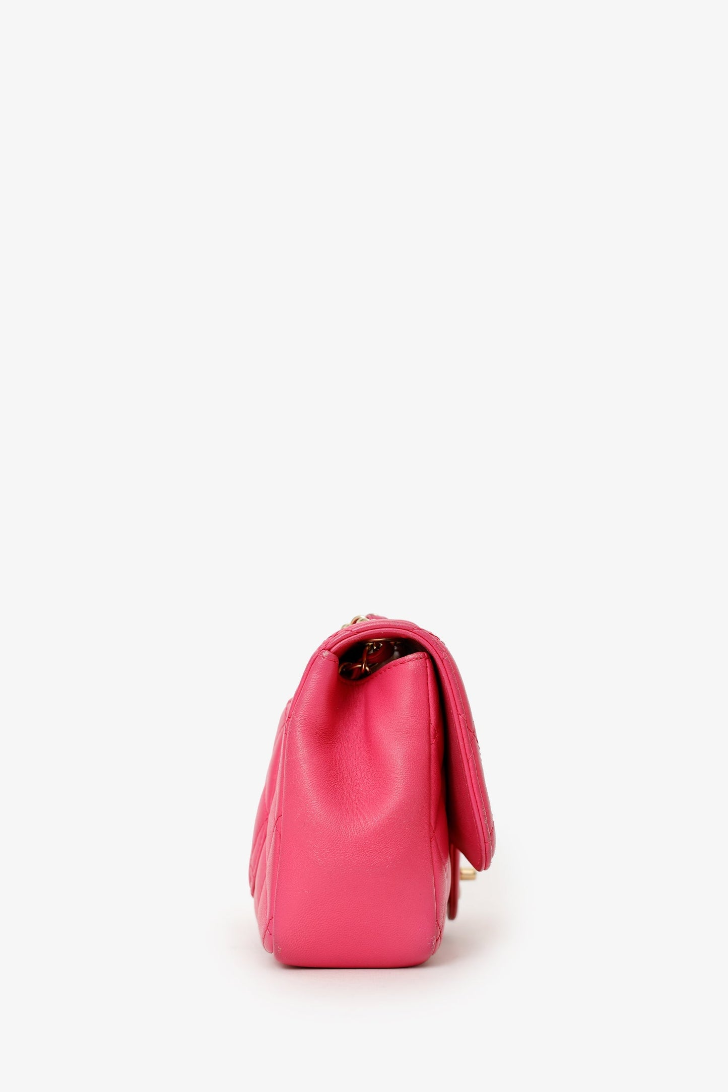 Chanel™ 2015-16 Pink Lambskin Quilted Mini Mademoiselle Chic Flap